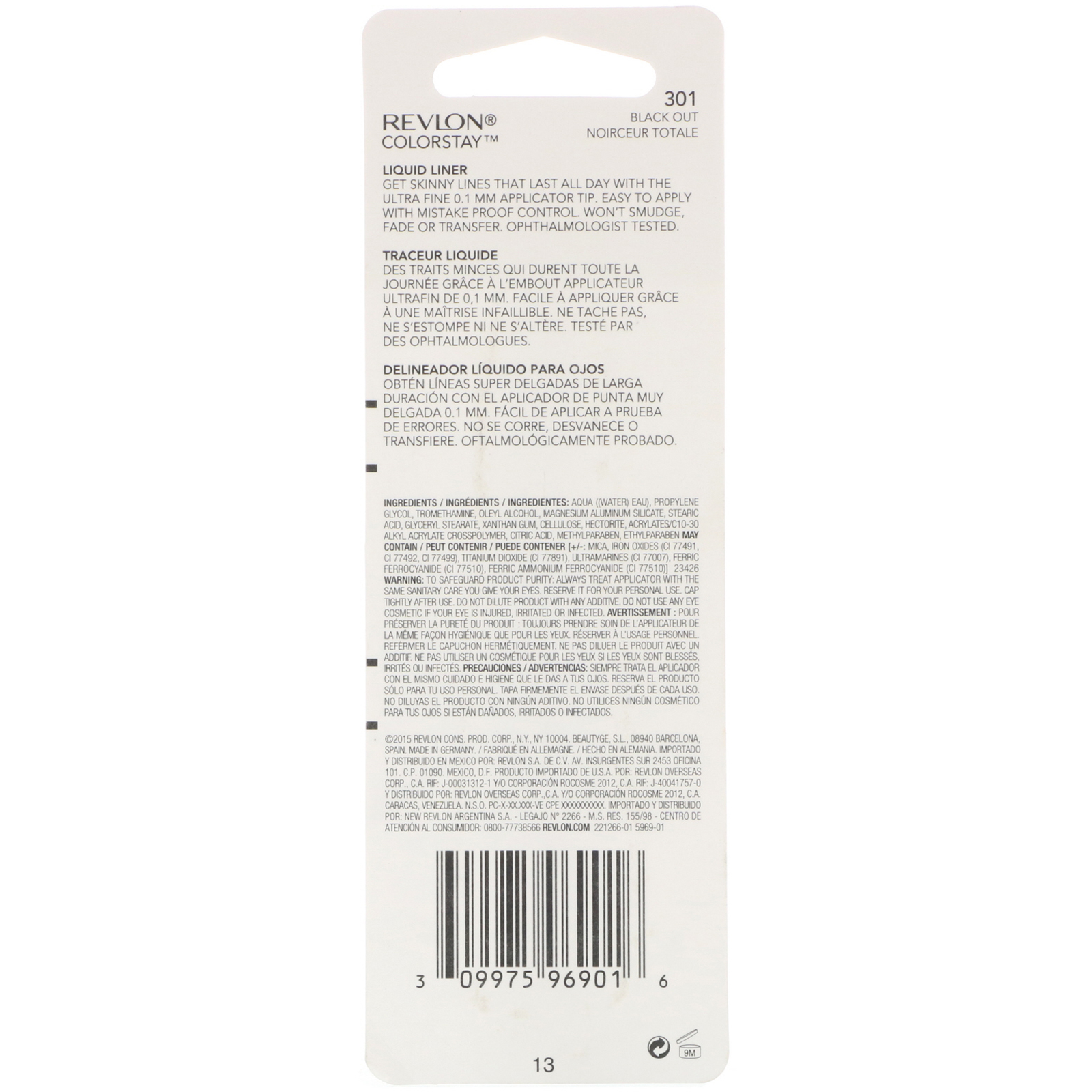 Comprar Revlon, Delineador Líquido Skinny Colorstay, Black Out, 2,5 g - Imagem 3