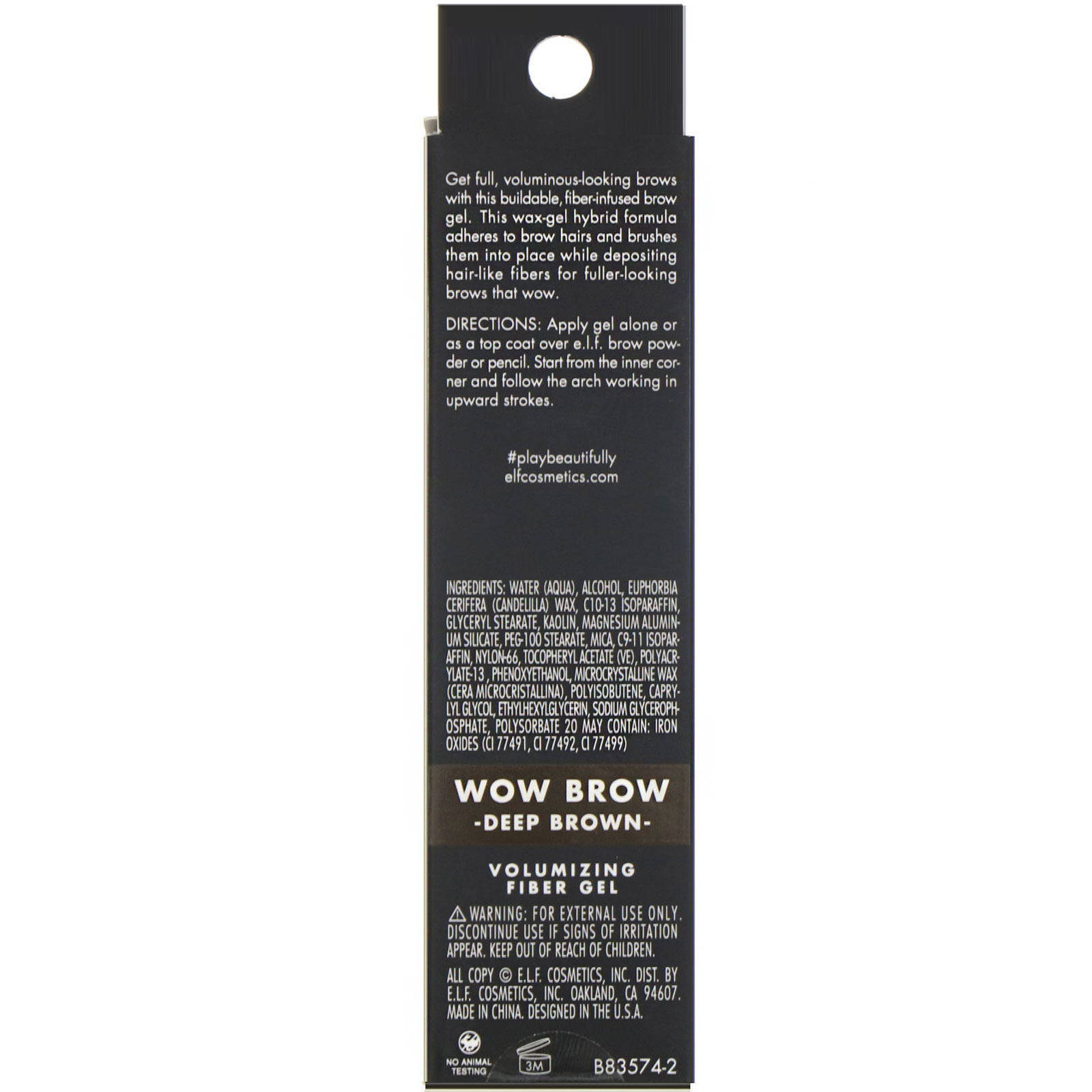 Comprar E.L.F., Gel Wow Brow, Marrom Intenso, 3,5 g (0,12 oz) - Imagem 3