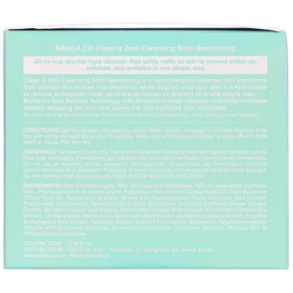 Comprar Banila Co., Clean It Zero, Loção de Limpeza, Revitalizante, 100 ml (3,38 fl oz) - Imagem 4