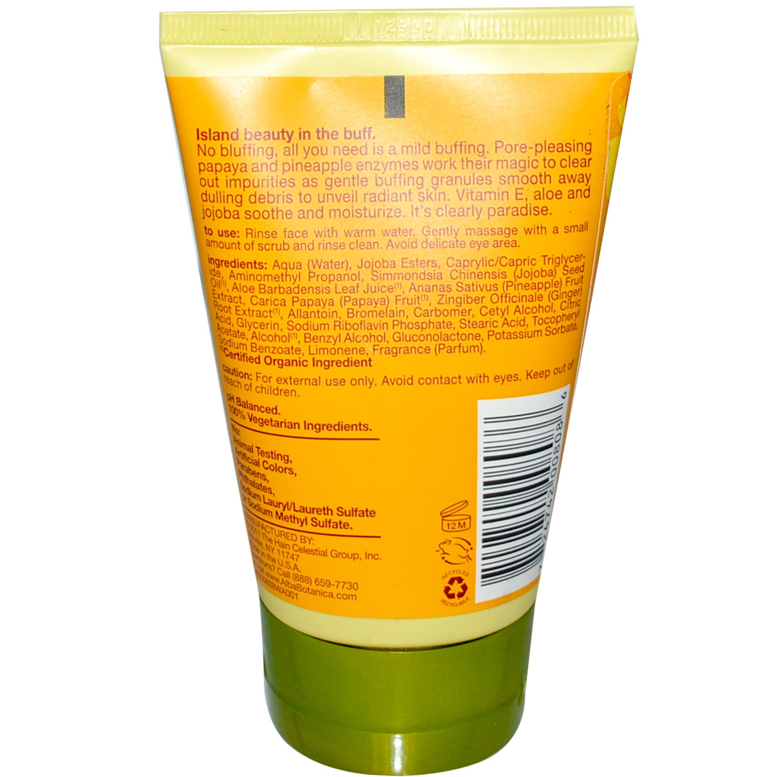 Comprar Alba Botanica, Creme Facial Natural Hawaiian, Enzimas de Abacaxi, 4 oz (113 g) - Imagem 2