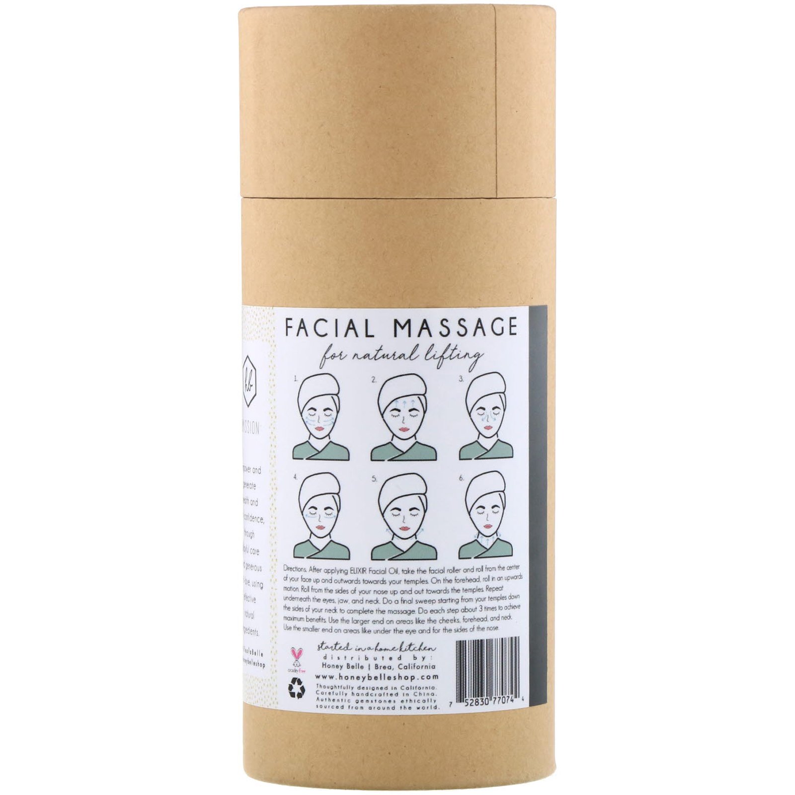 Comprar Honey Belle, Massageador Facial de Obsidiana Negra, 1 Rolo - Imagem 3