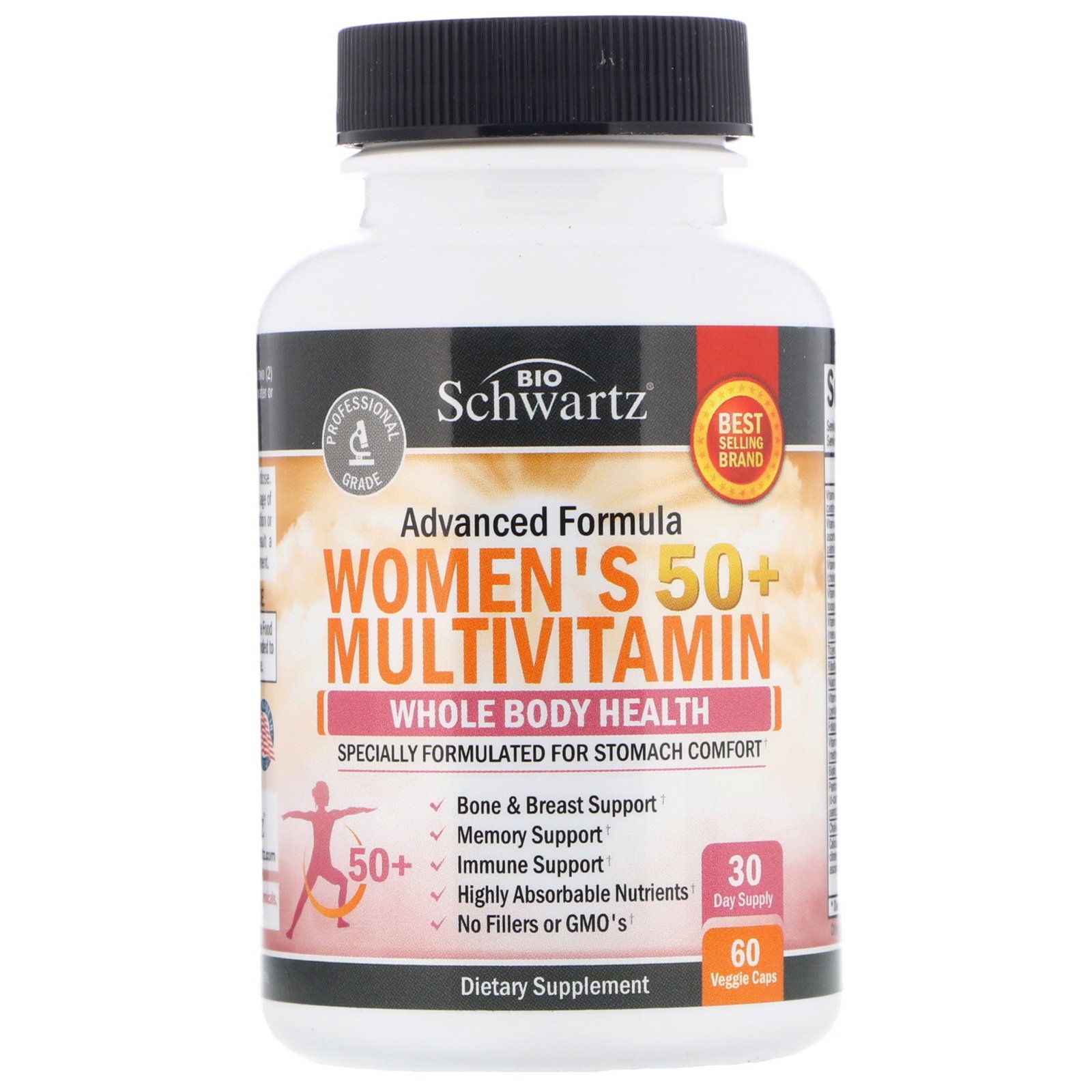 Comprar BioSchwartz, Fórmula Avançada de Multivitamínico para Mulheres Acima de 50 Anos, 60 Cápsulas Vegetais - Imagem 3