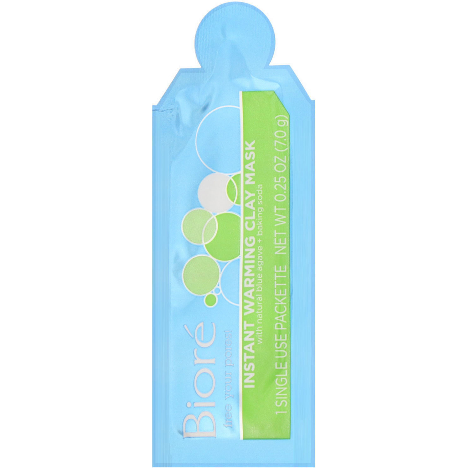 Comprar Biore, Máscara de Argila com Aquecimento Instantâneo, Agave Azul + Bicarbonato de Sódio, 4 Envelopes de Uso Único, 7 g (0,25 oz) Cada - Imagem 3