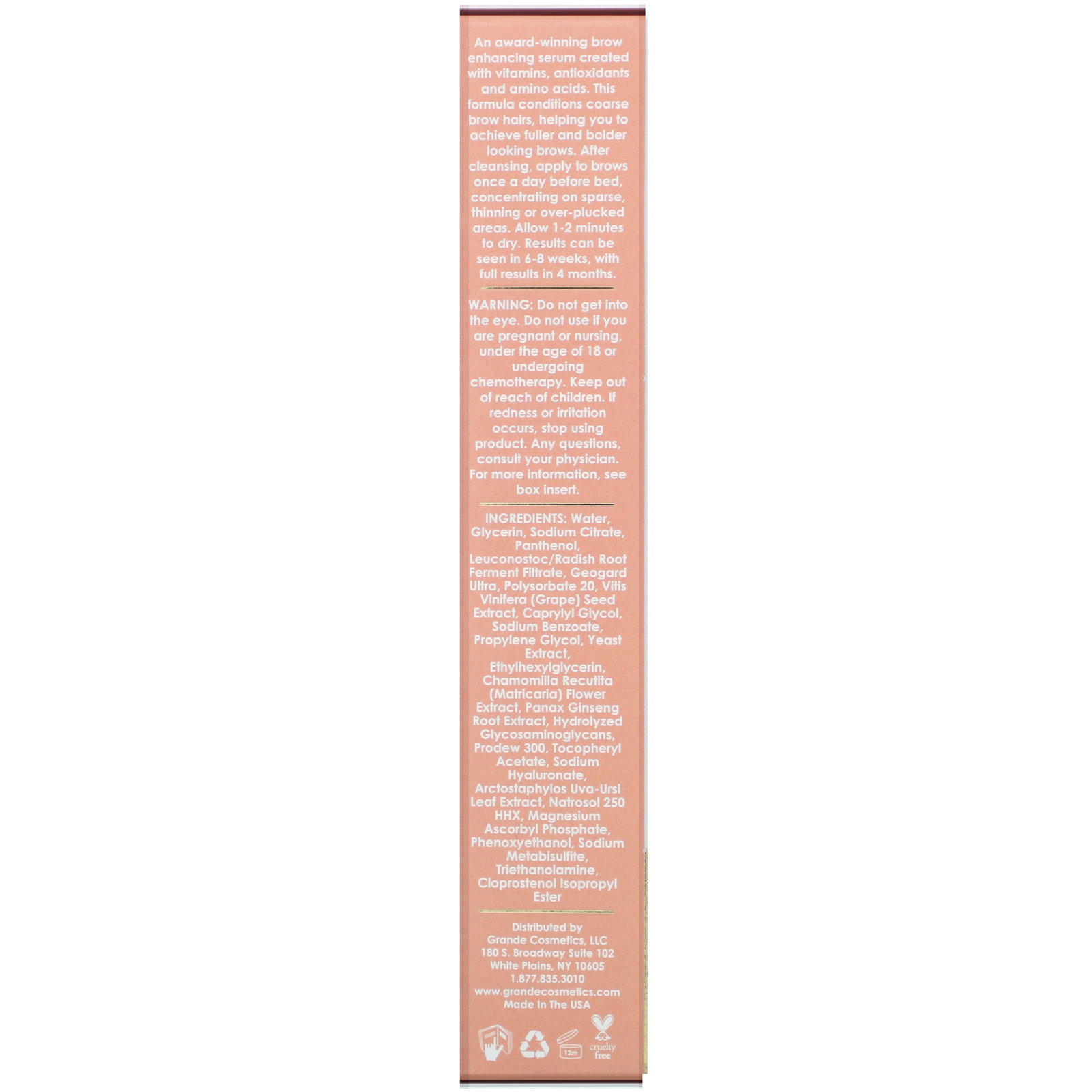 Comprar Grande Cosmetics, GrandeBrow, Enhancing Serum, Clear, .1 oz (3 ml) - Imagem 3