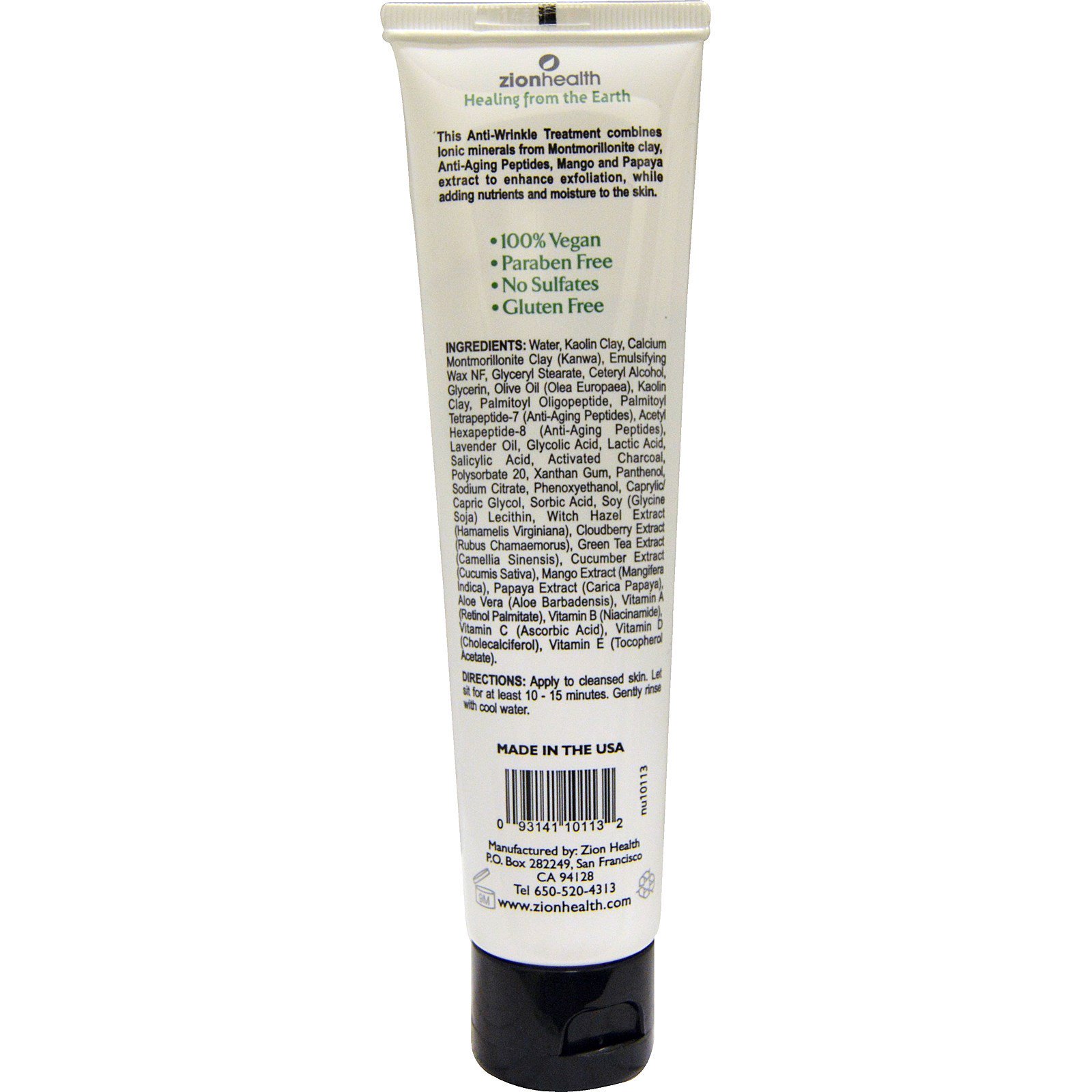 Comprar Zion Health, Adama, Máscara Ácida, Tratamento Anti-Rugas, 4 oz (113 g) - Imagem 2