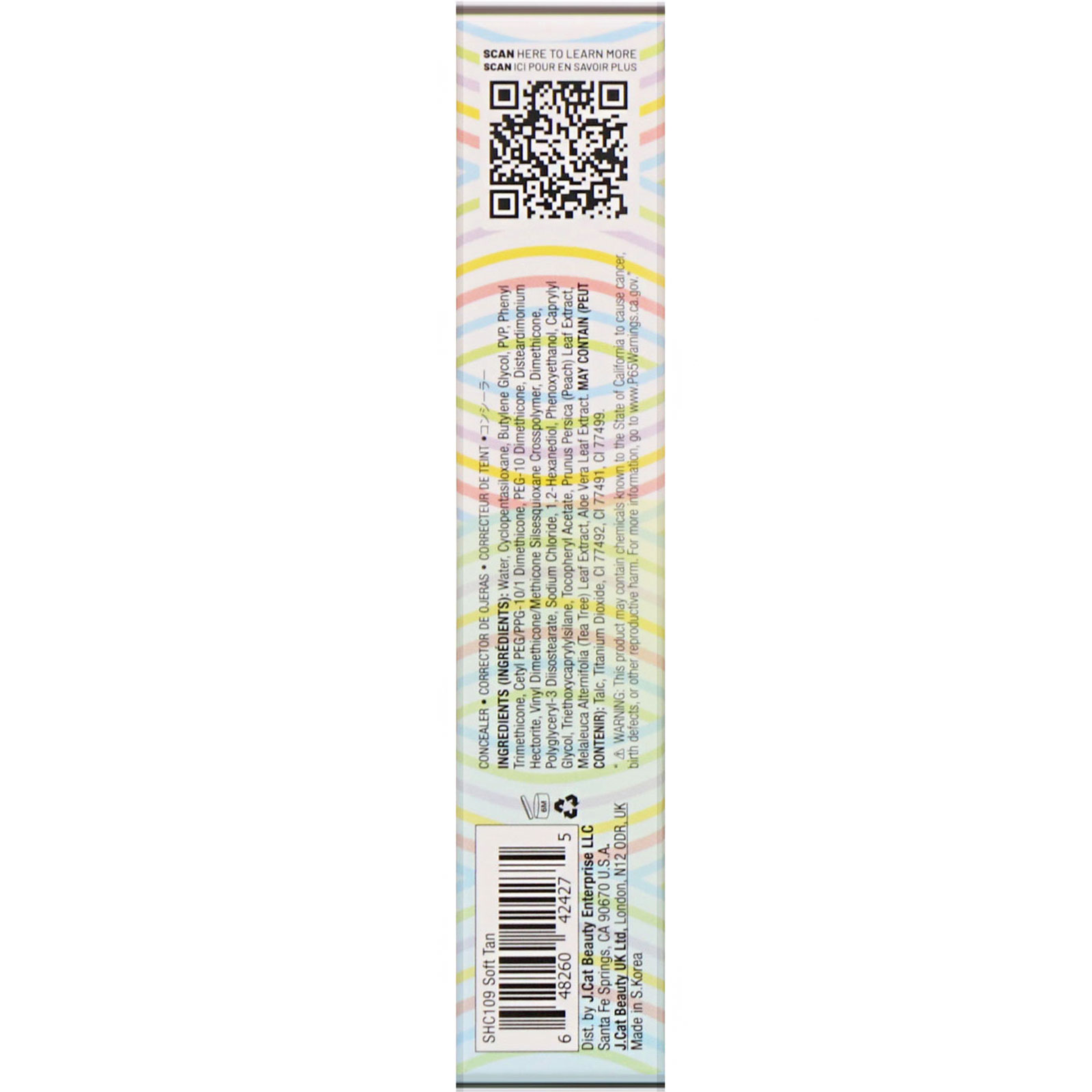 Comprar J.Cat Beauty, Staysurance, corretivo sem manchas selado a água, SHC109 Bronzeado leve, 4,8 ml - Imagem 3