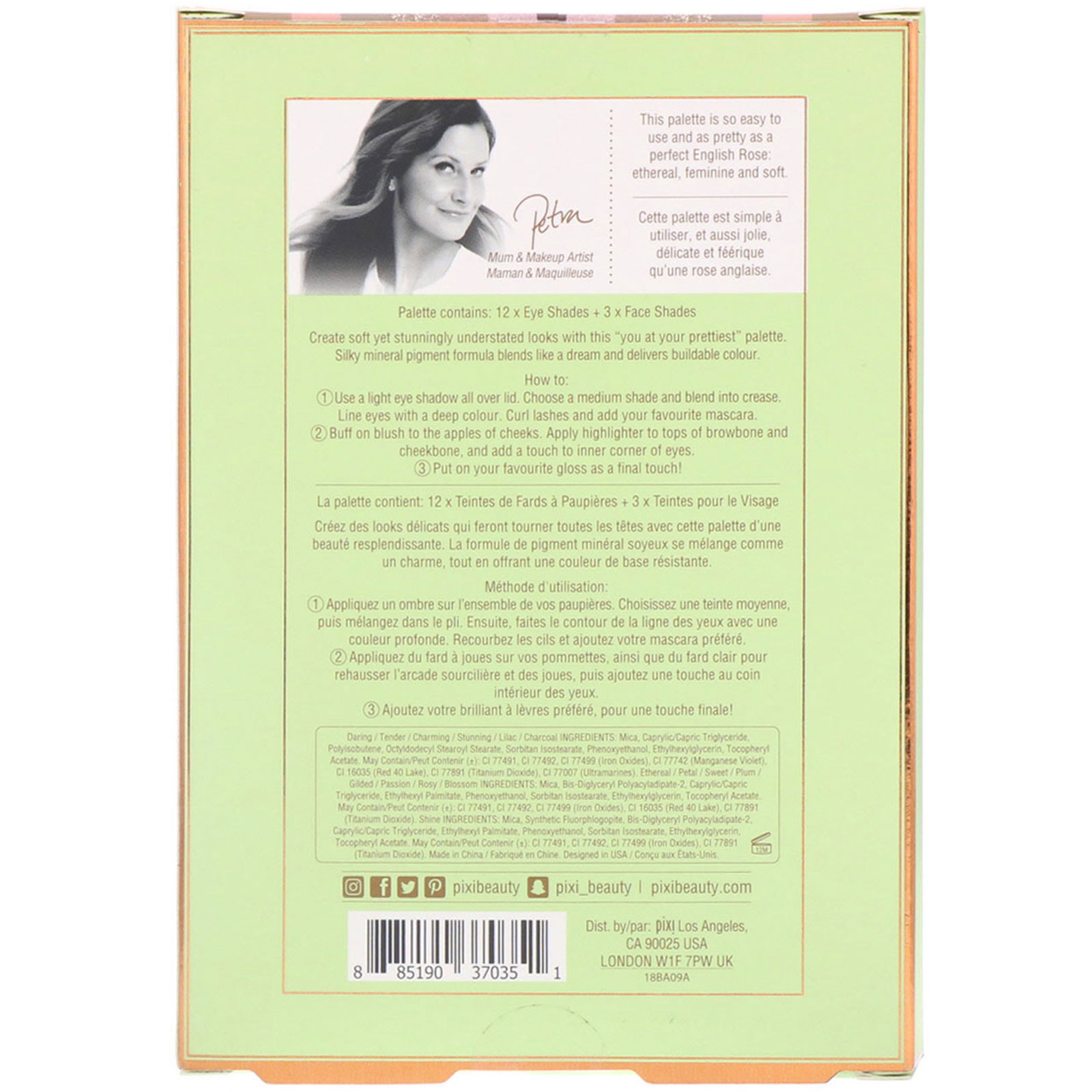 Comprar Pixi Beauty, Hello Beautiful, English Rose, Face Palette , 0.56 oz (16.05 g) - Imagem 3