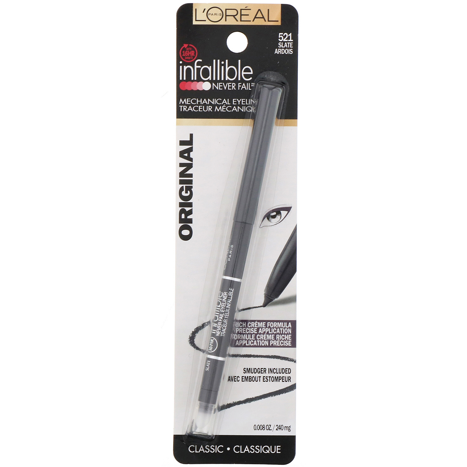 Comprar L'Oreal, Delineador Infallible Mechanical, 521 Ardósia, 240 mg - Imagem 2
