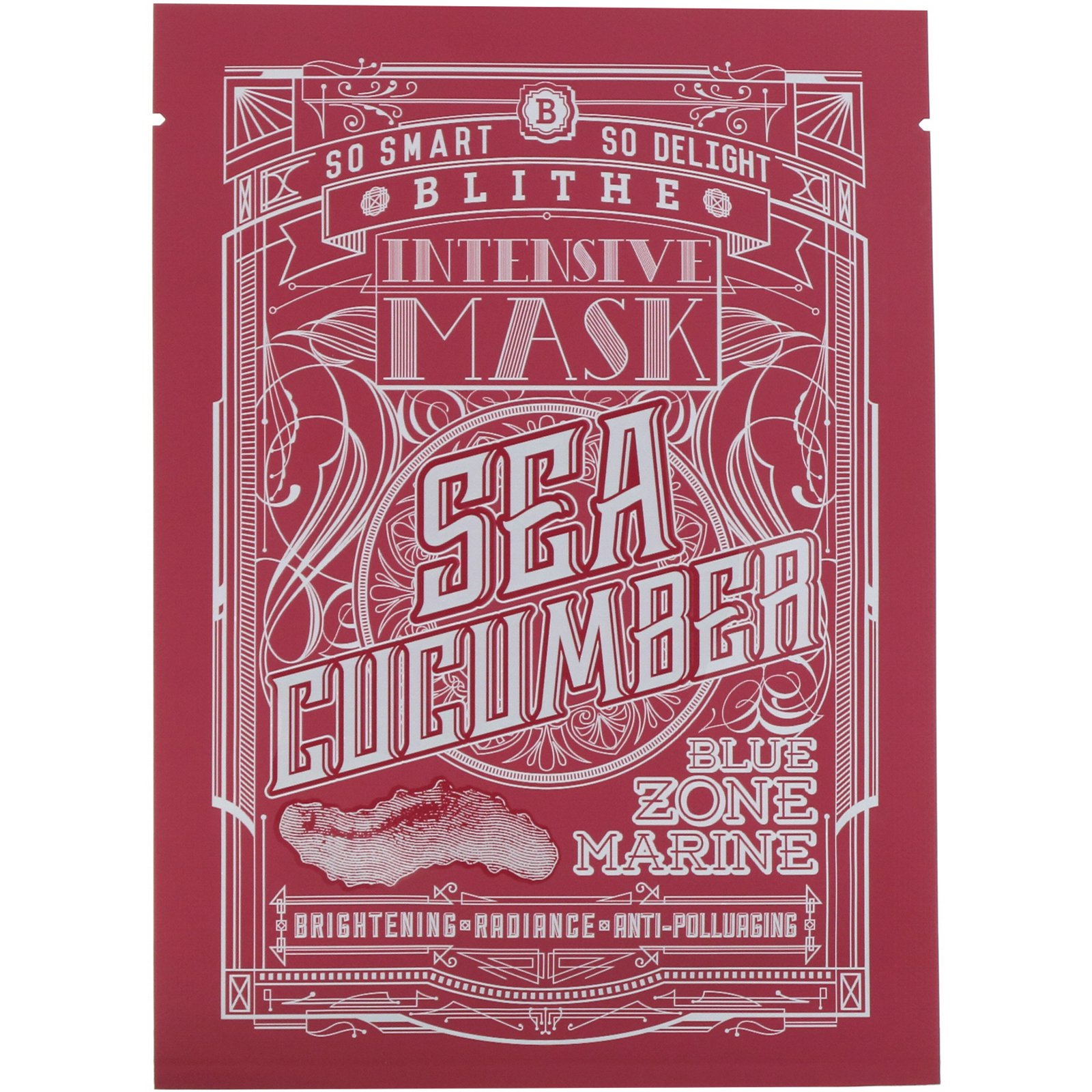 Comprar Blithe, Blue Zone Marine, Intensive Mask, Sea Cucumber, 8 Sheets, 0.88 oz (25 g) Each