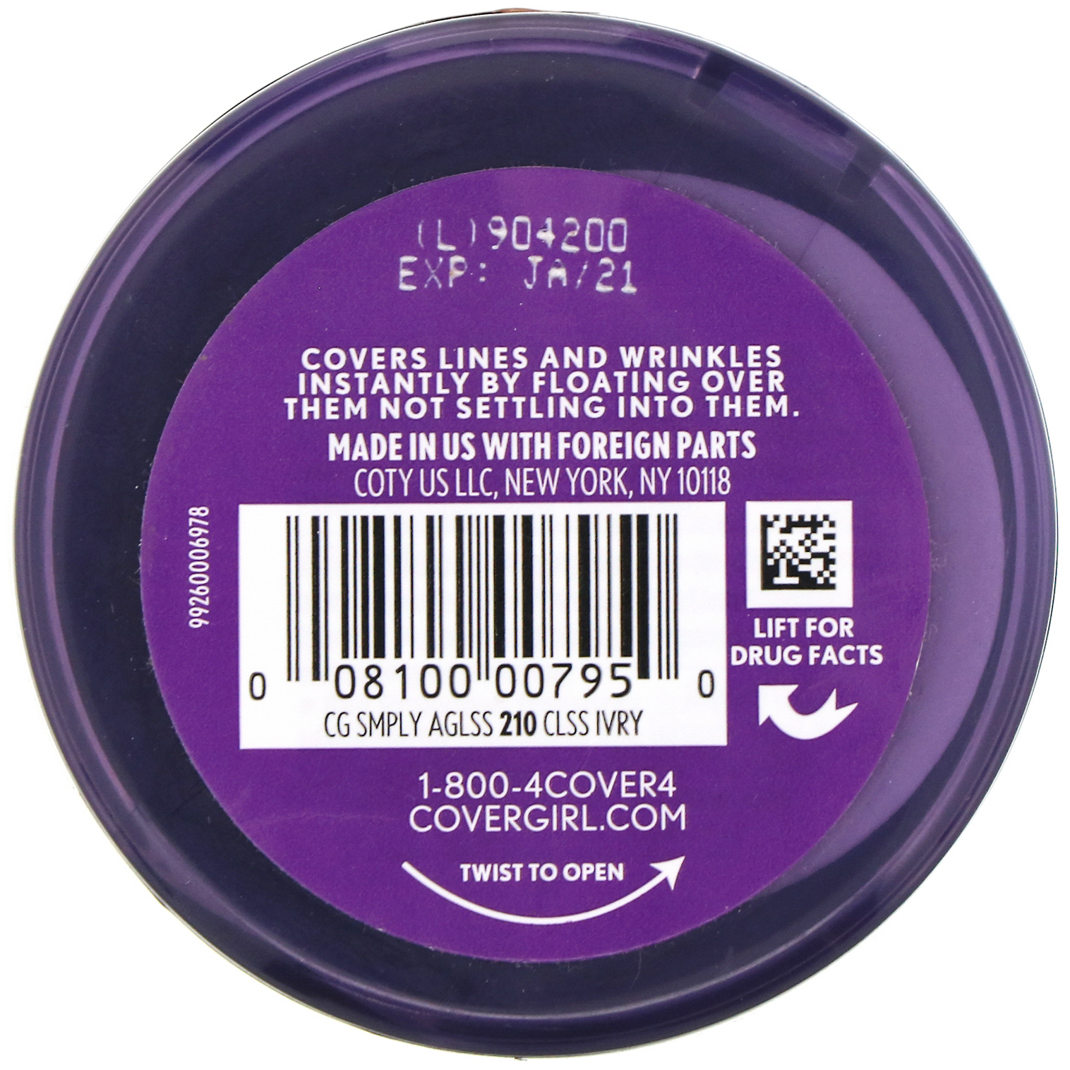 Comprar Covergirl, Base Olay Simply Ageless, 210 Marfim clássico, 12 g - Imagem 3