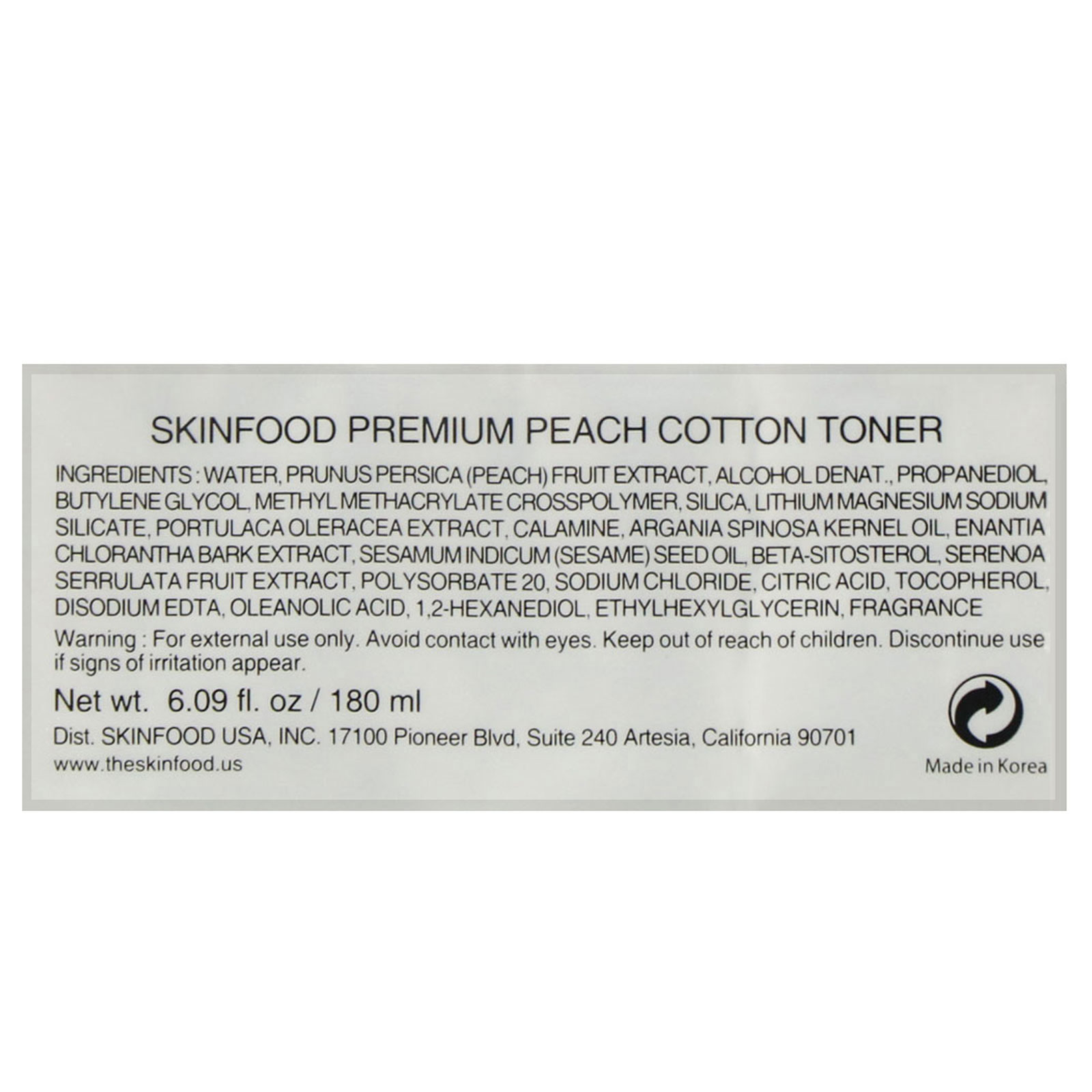 Comprar Skinfood, Premium Peach, Cotton Toner, 6.09 fl oz (180 ml) - Imagem 3