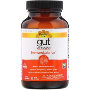 Comprar Country Life, Gut Connection, Immune Balance, 60 Cápsulas Veganas