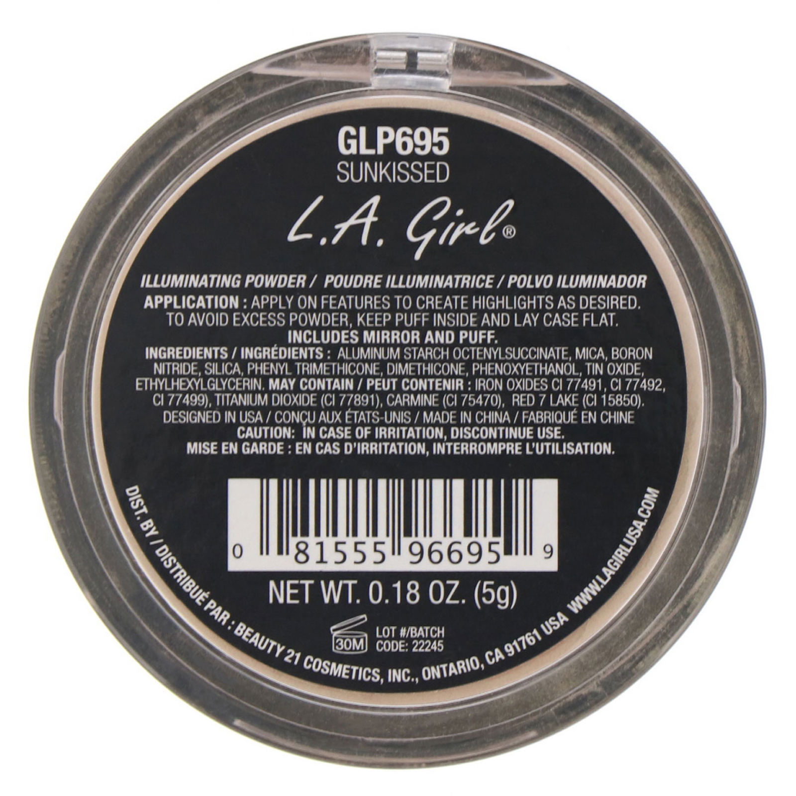 Comprar L.A. Girl, Luminous Glow, iluminador em pó, Sunkissed, 5 g - Imagem 3
