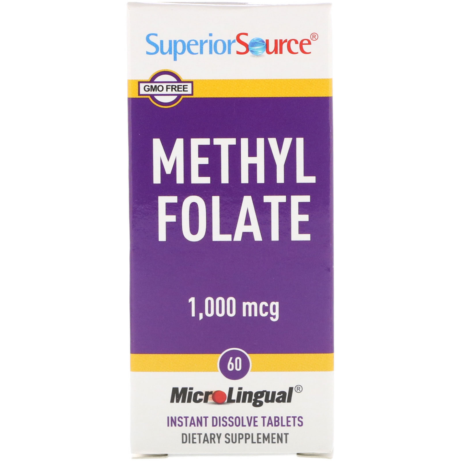 Comprar Superior Source, Folato de Metila, 1.000 mcg, 60 Comprimidos