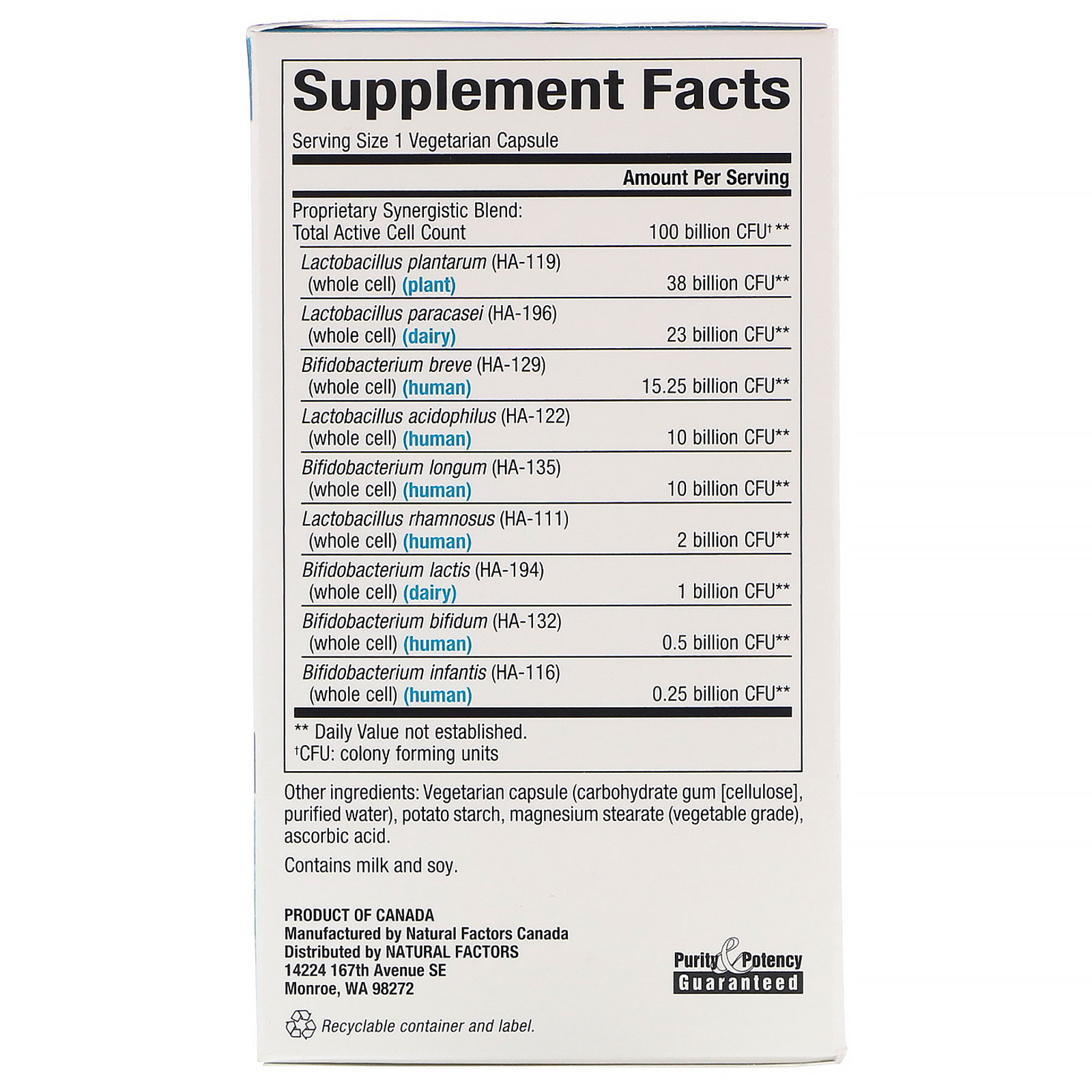 Comprar Natural Factors, Ultimate Probiotic, Critical Care, 100 Billion CFU, 30 Vegetarian Capsules - Imagem 2
