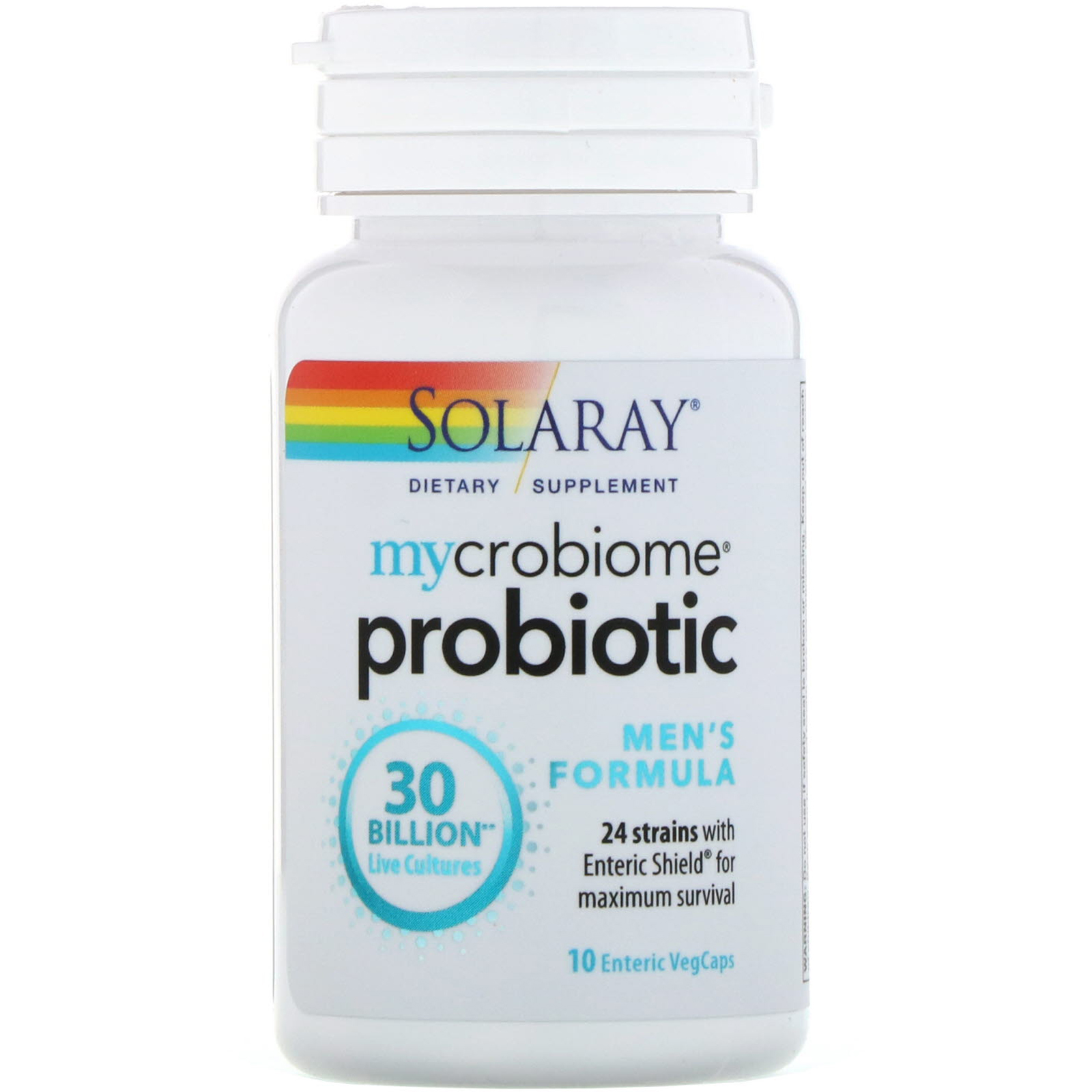 Comprar Solaray, Mycrobiome, Fórmula Probiótica para Homens, 30 Bilhões, 10 Cápsulas Vegetais Entéricas - Imagem 3