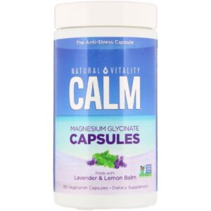 Comprar Natural Vitality, Calm, Magnesium Glycinate Capsules, 180 Vegetarian Capsules