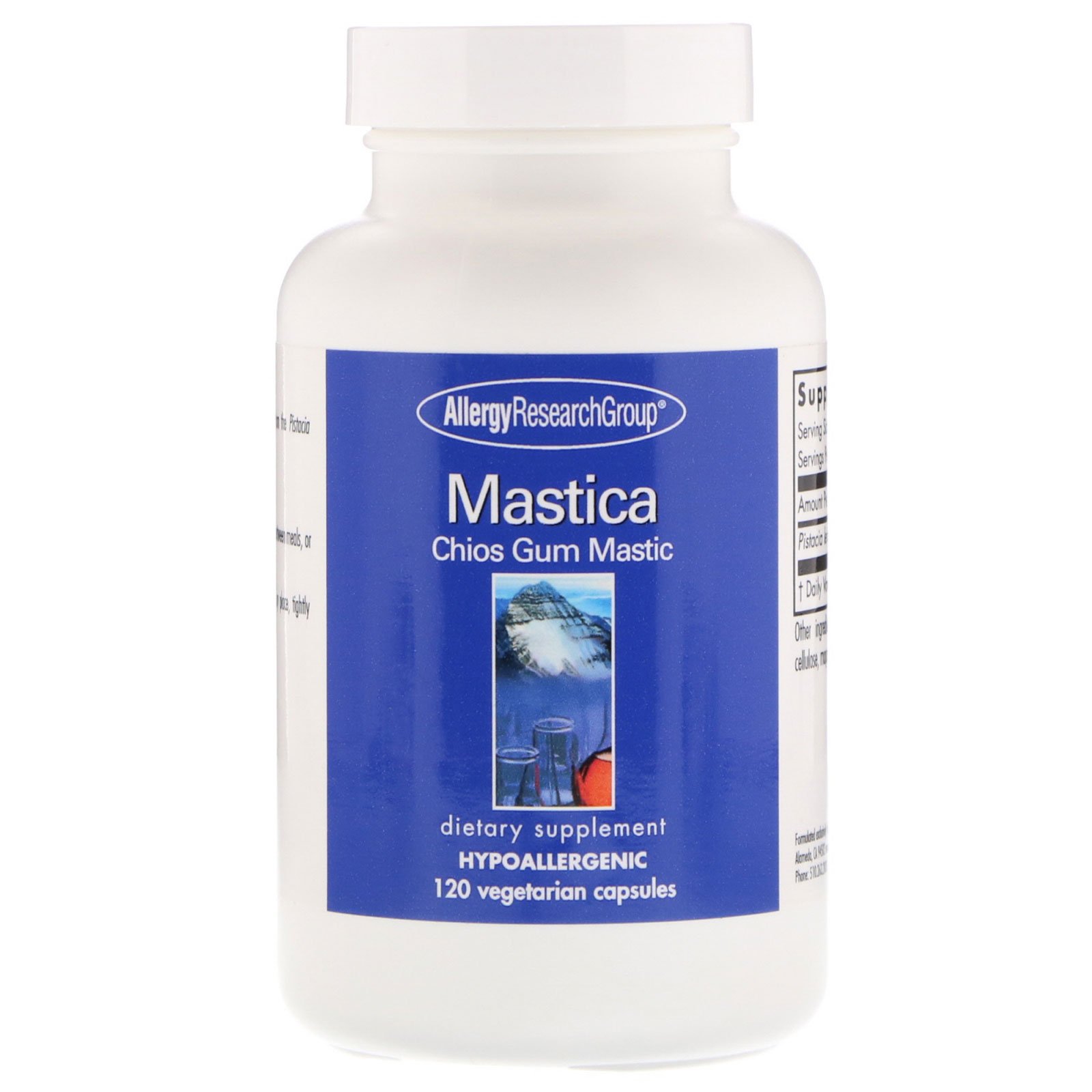 Comprar Allergy Research Group, Mastica, Chios Gum Mastic, 120 Cápsulas Vegetais