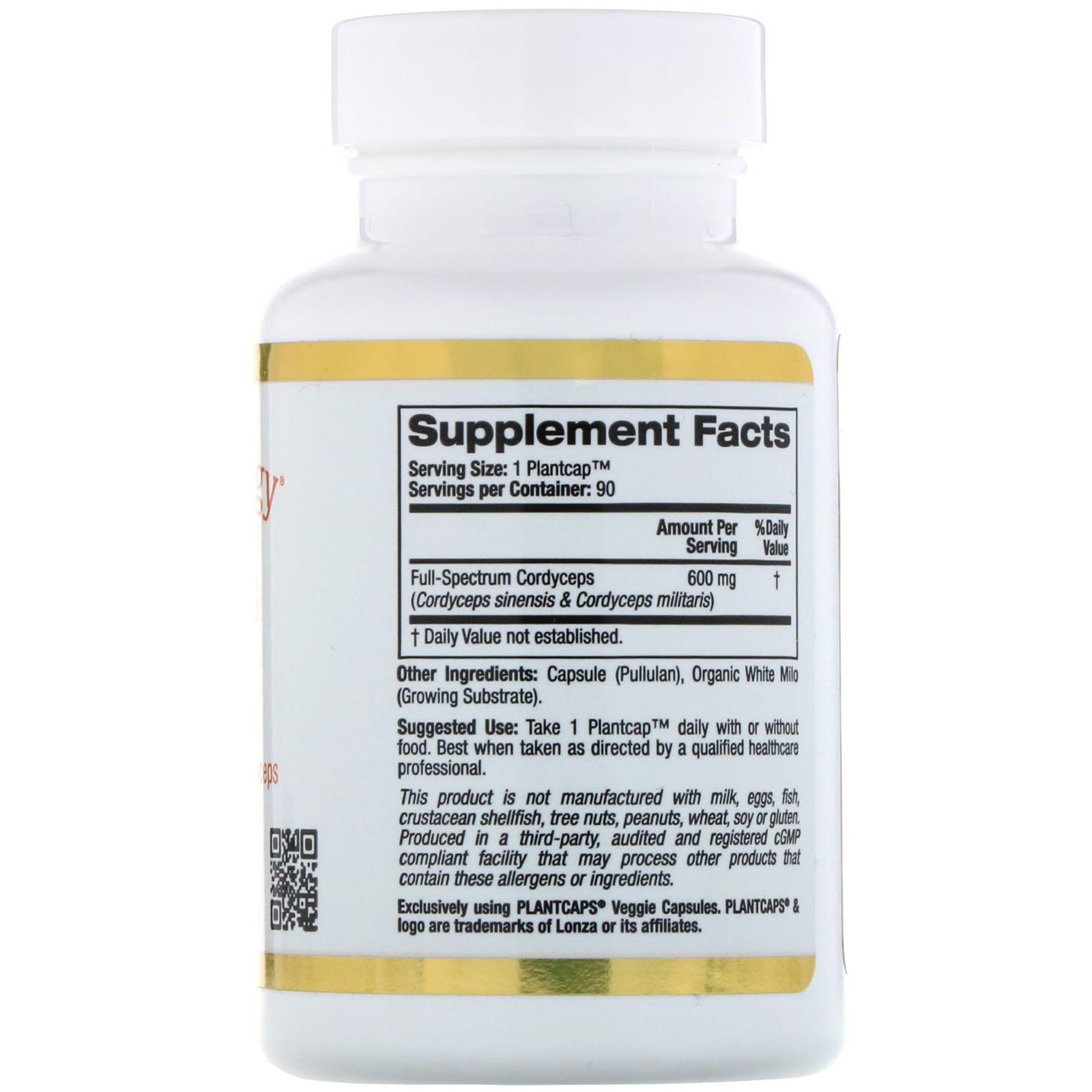 Comprar California Gold Nutrition, Fungiology, Complexo de Cordyceps, 90 Plantcaps - Imagem 2