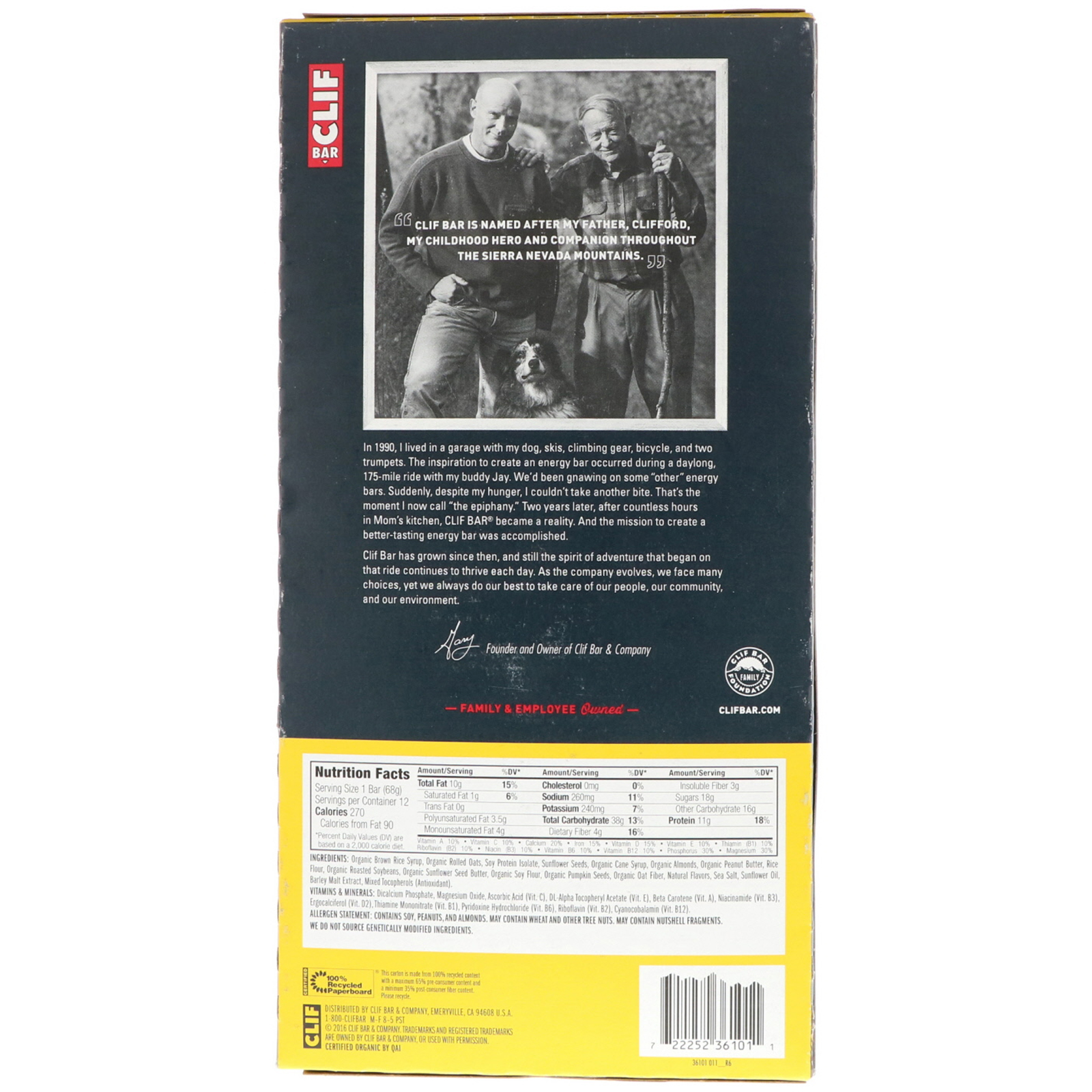 Comprar Clif Bar, Energy Bar, Nuts & Seeds, 12 Bars, 2.40 oz (68 g) Each - Imagem 3