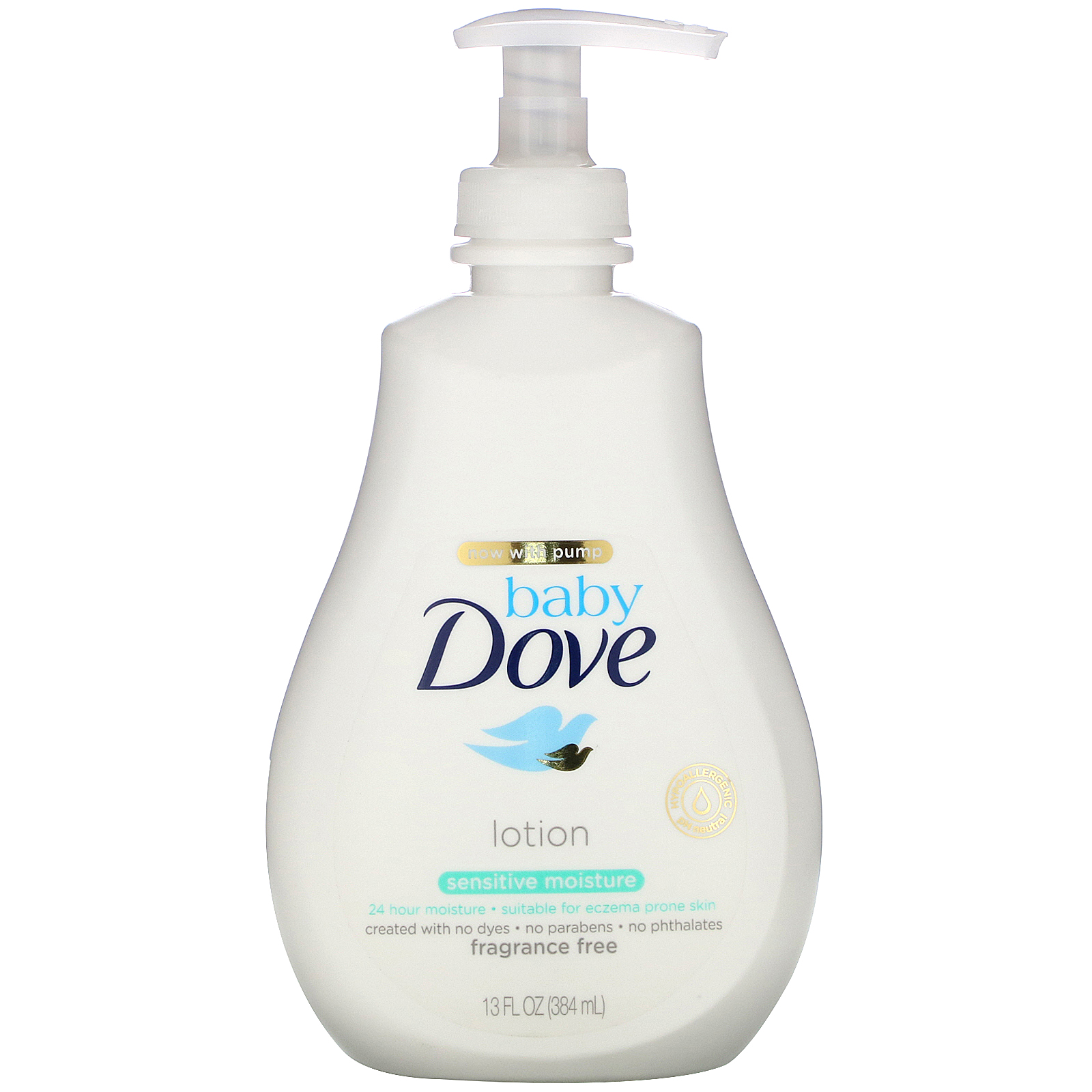 Comprar Dove, Baby, Loção hidratante pele sensível, Sem perfume, 384 ml