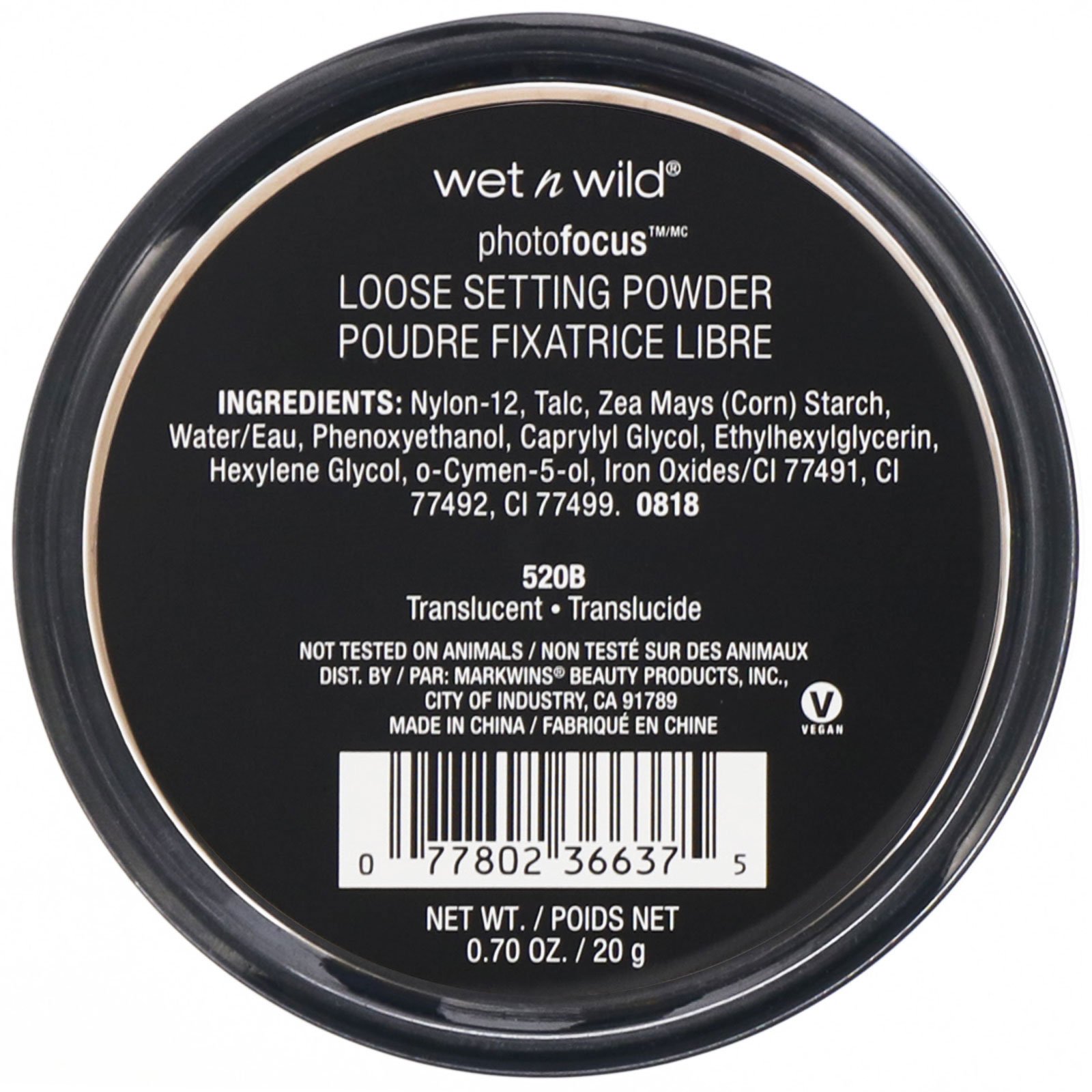 Comprar Wet n Wild, Pó solto de fixação PhotoFocus, Translúcido, 0,70 oz (20 g) - Imagem 3