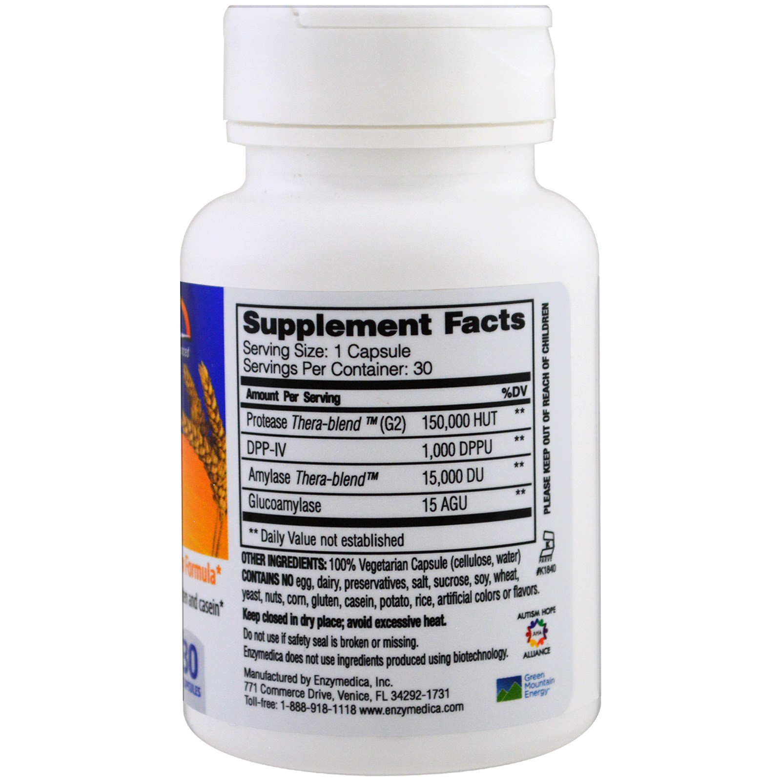 Comprar Enzymedica, GlutenEase, Extra Potência, 30 Cápsulas - Imagem 2