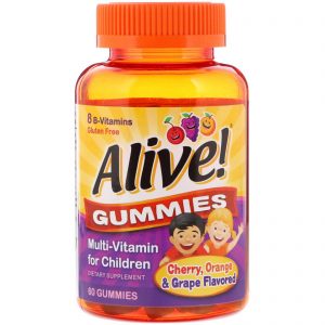 Comprar Nature's Way, Alive! Gomas, Multivitamínico para Crianças, Sabor de Cereja, Laranja e Uva, 60 Gomas