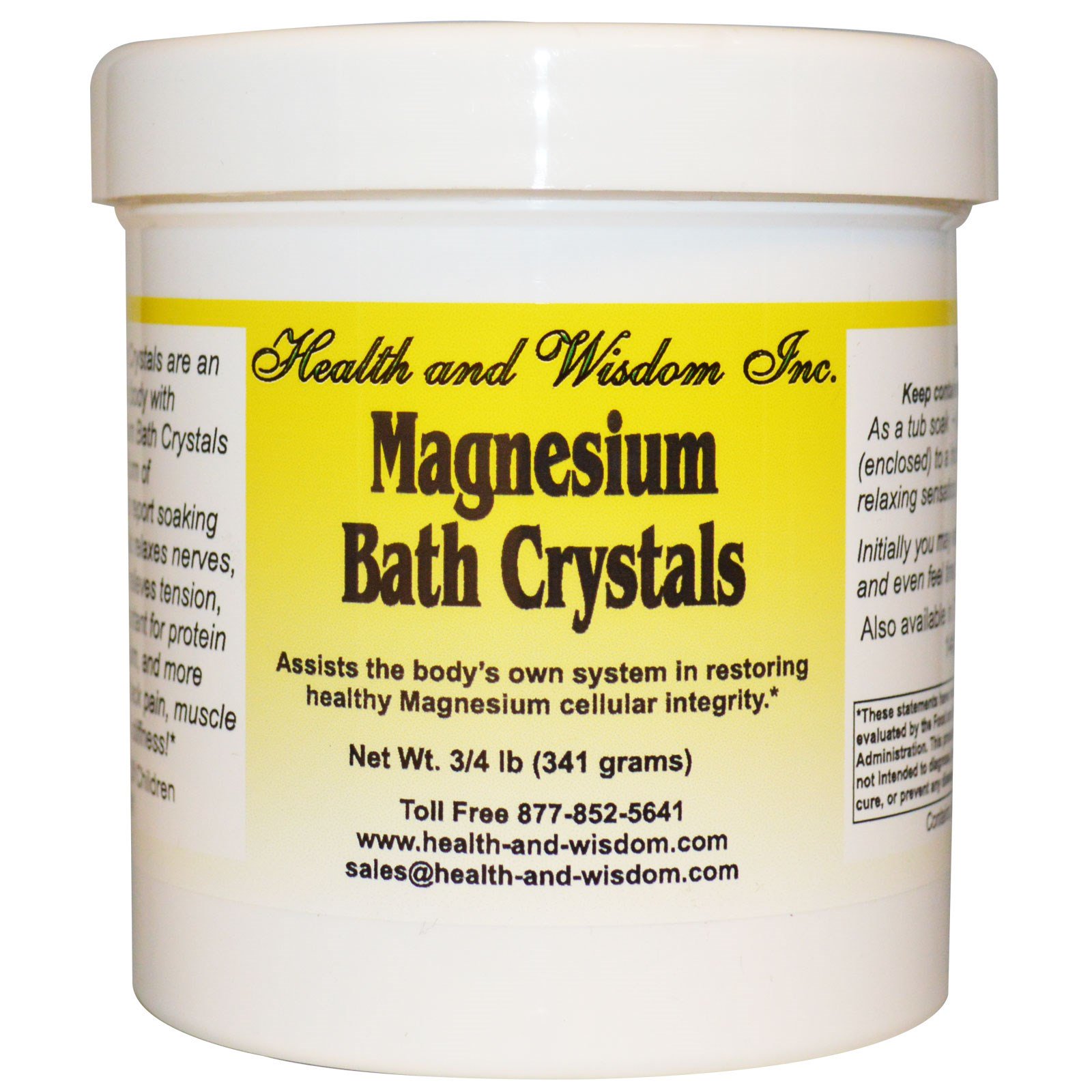 Comprar Health and Wisdom, Cristais de Banho de Magnésio, 3/4 lb (341 g)