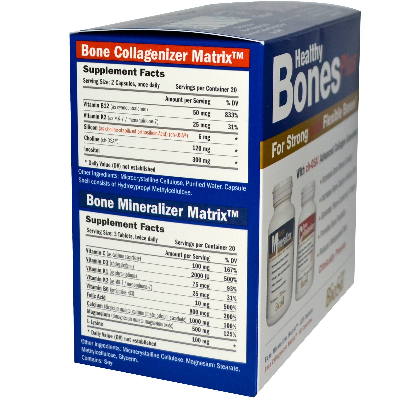 Comprar BioSil by Natural Factors, Healthy Bones Plus, Two-Part Program - Imagem 2