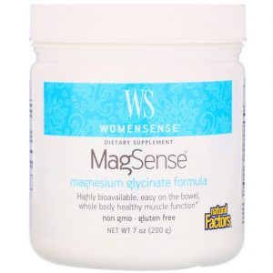 Comprar Natural Factors, WomenSense, MagSense, Magnesium Glycinate Formula, 7 oz (200 g)