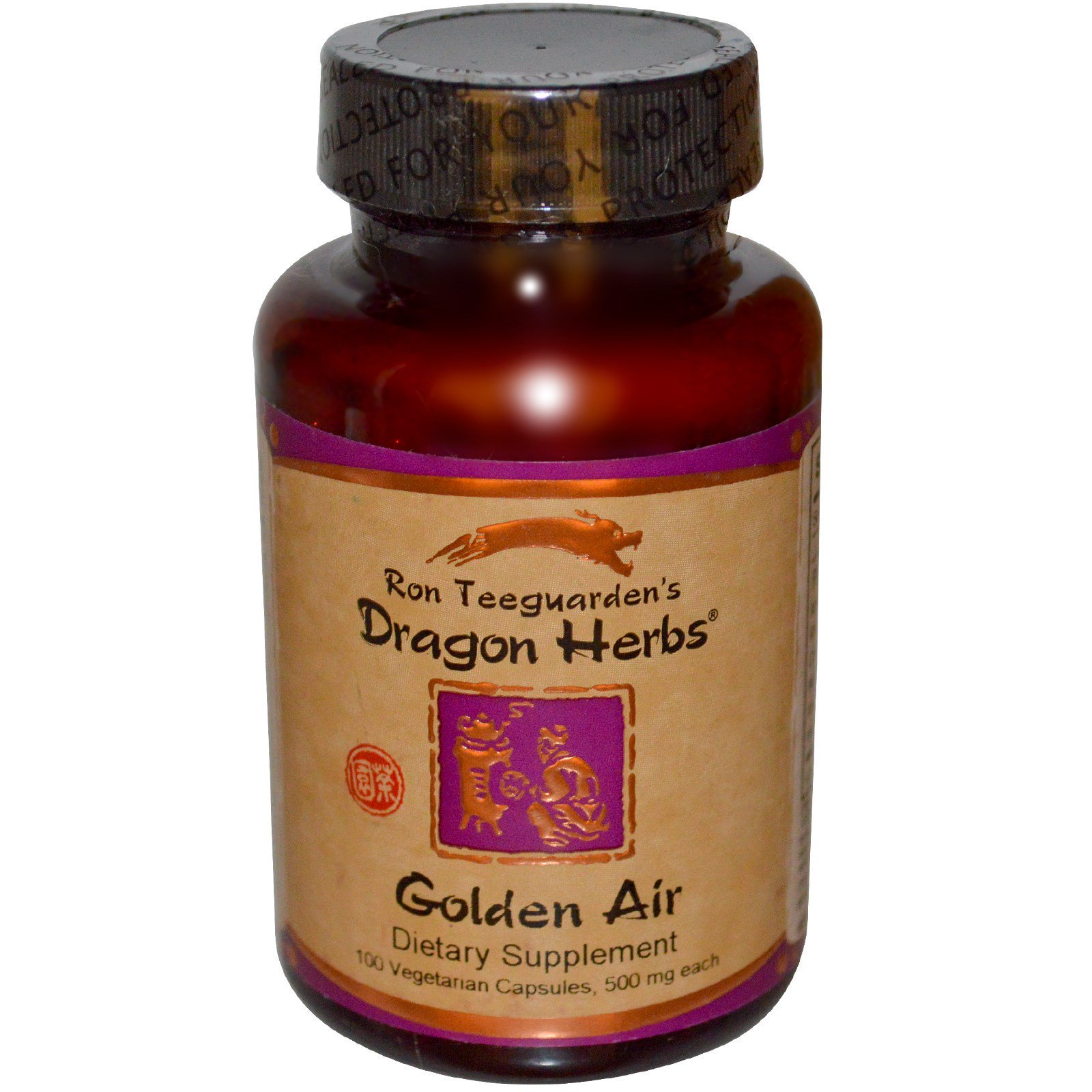 Comprar Dragon Herbs, Golden Air, 500 mg, 100 Vegetarian Capsules