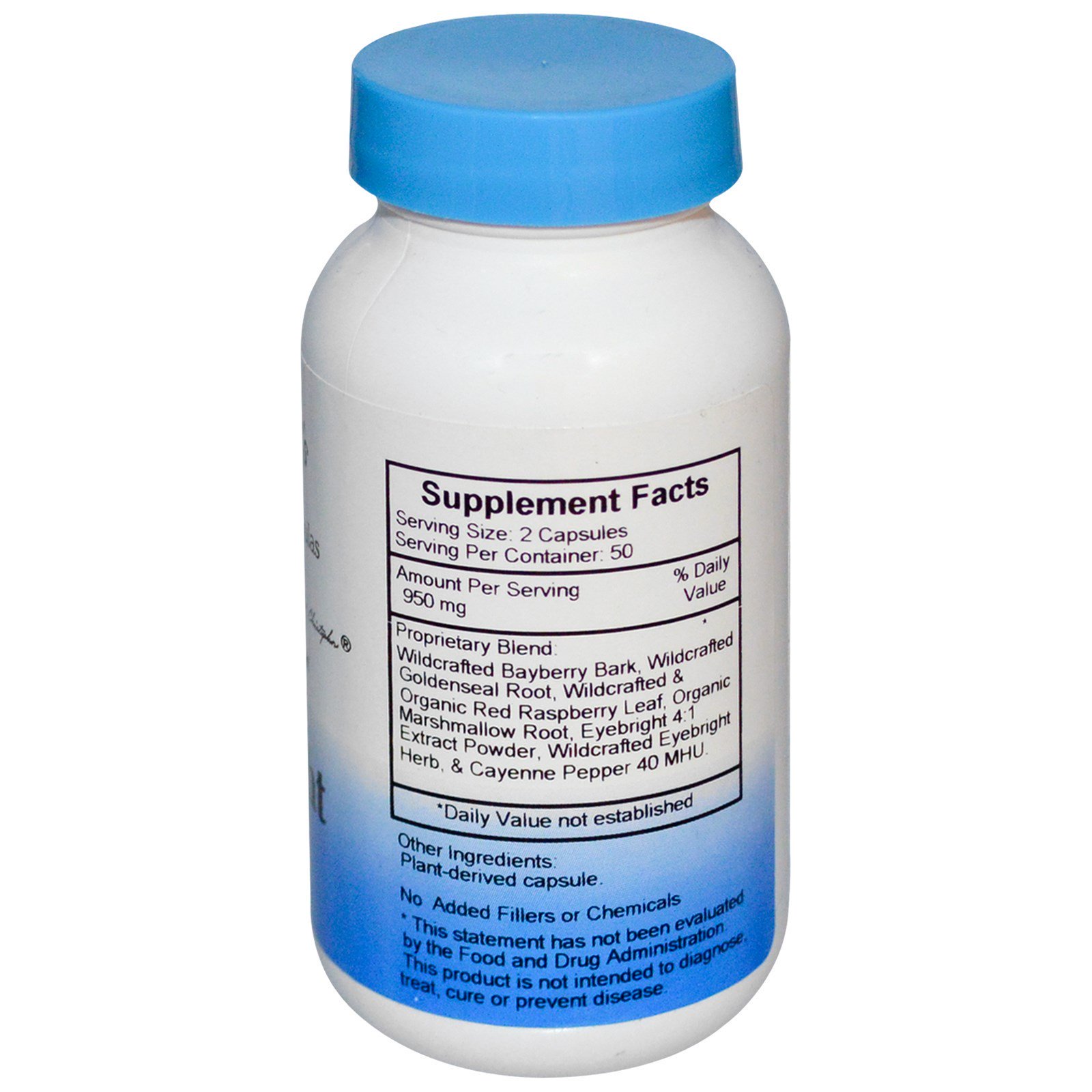 Comprar Christopher's Original Formulas, Herbal Eyebright Formula, 475 mg, 100 Vegetarian Caps - Imagem 2