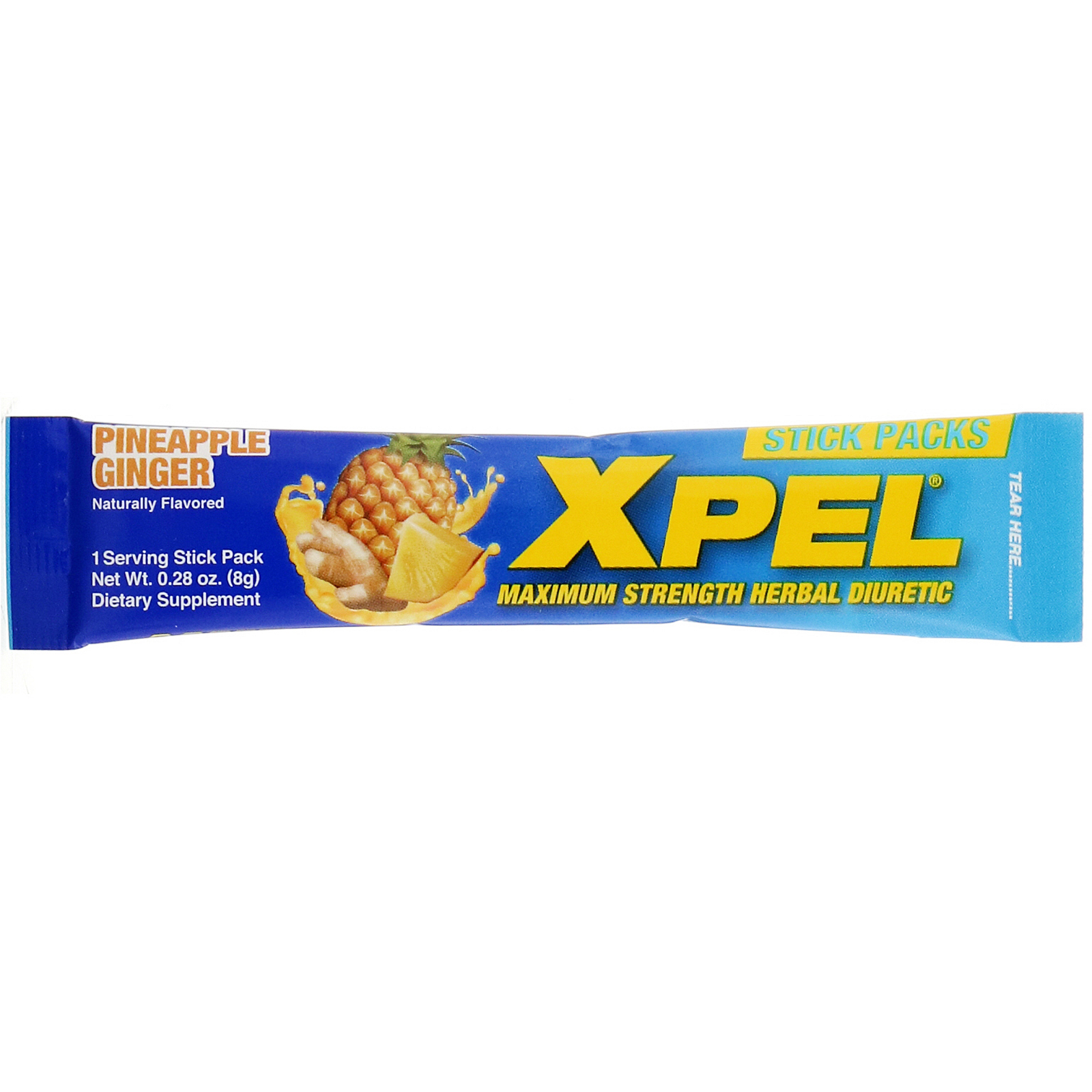 Comprar MHP, XPEL, Maximum Strength Herbal Diuretic, Pineapple Ginger, 20 Packs, 0.28 oz (8 g) - Imagem 3