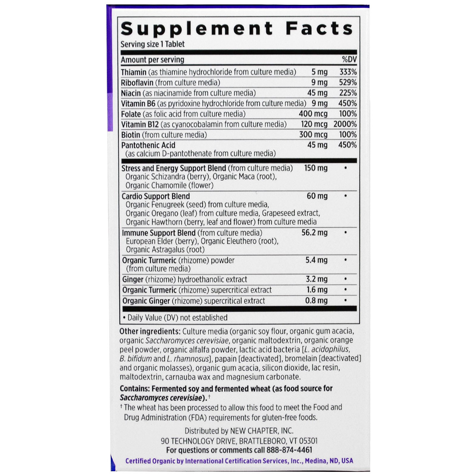 Comprar New Chapter, Coenzyme B Food Complex, 90 Vegetarian Tablets - Imagem 2
