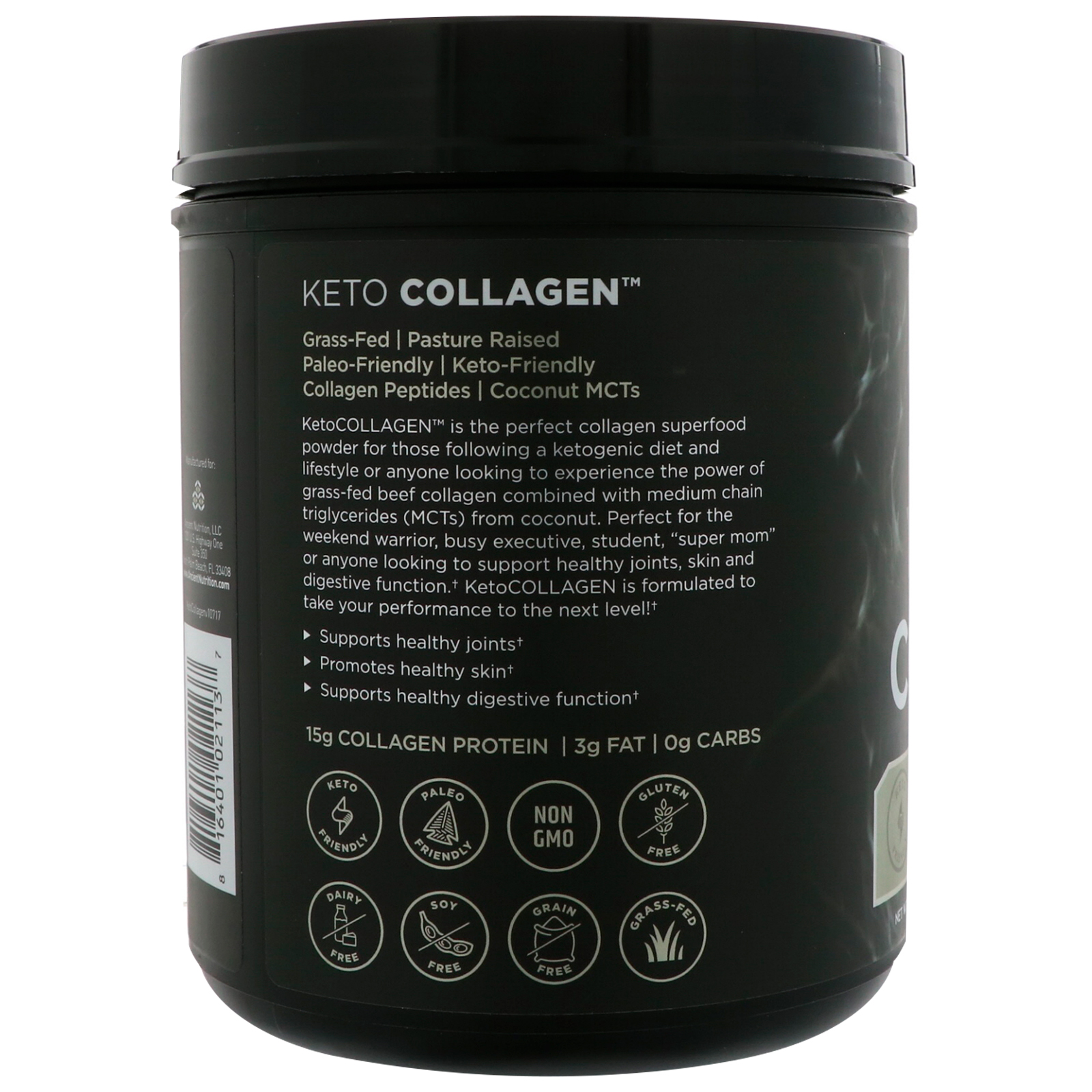 Comprar Dr. Axe / Ancient Nutrition, Colágeno Para Dietas Cetogênicas, Proteínas do Colágeno + TCM de Coco, 540 g (1,19 lbs) - Imagem 3