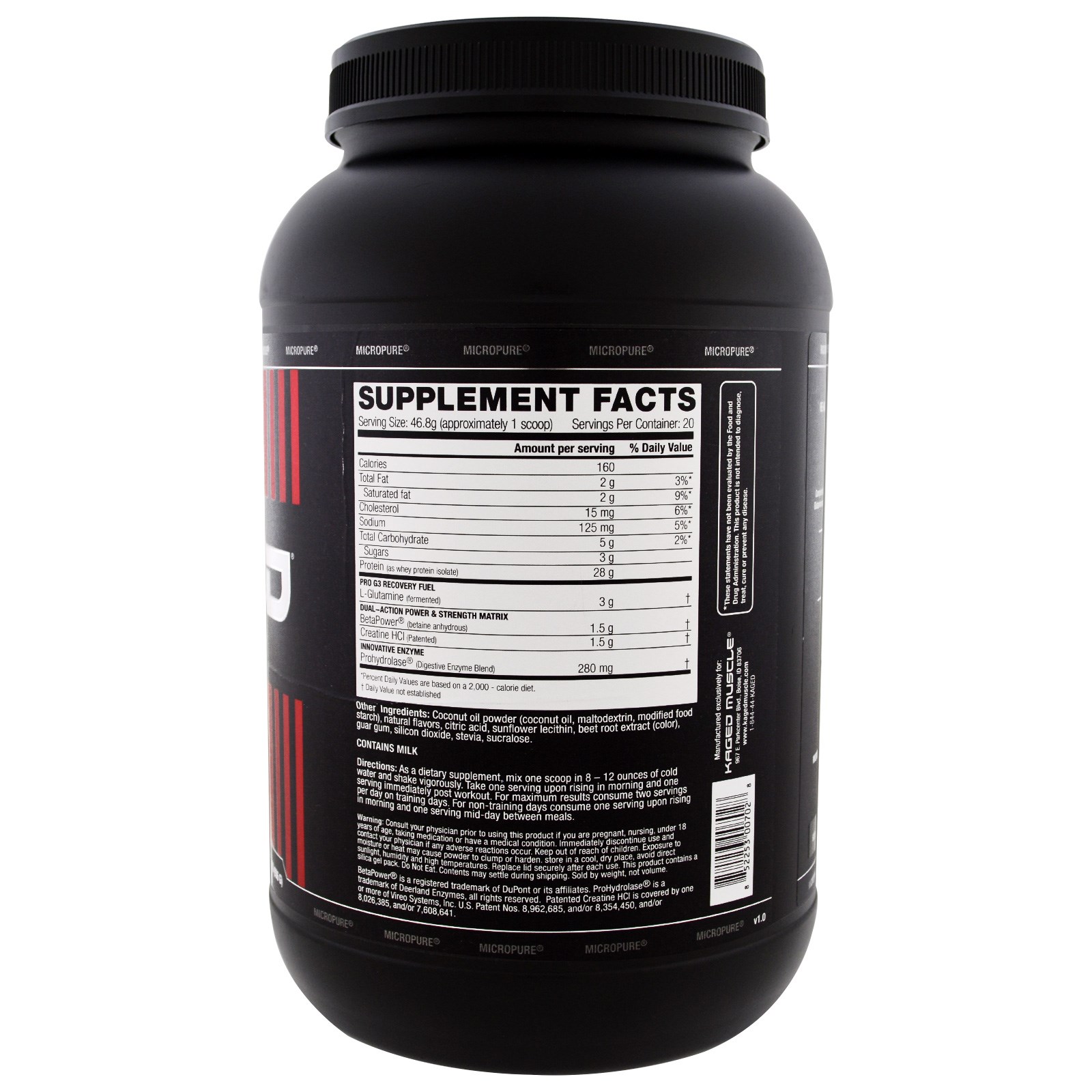 Comprar Kaged Muscle, Re-Kaged, Combustível de Proteína Anabólica, Creme de Laranja, 2,06 lbs (936 g) - Imagem 2