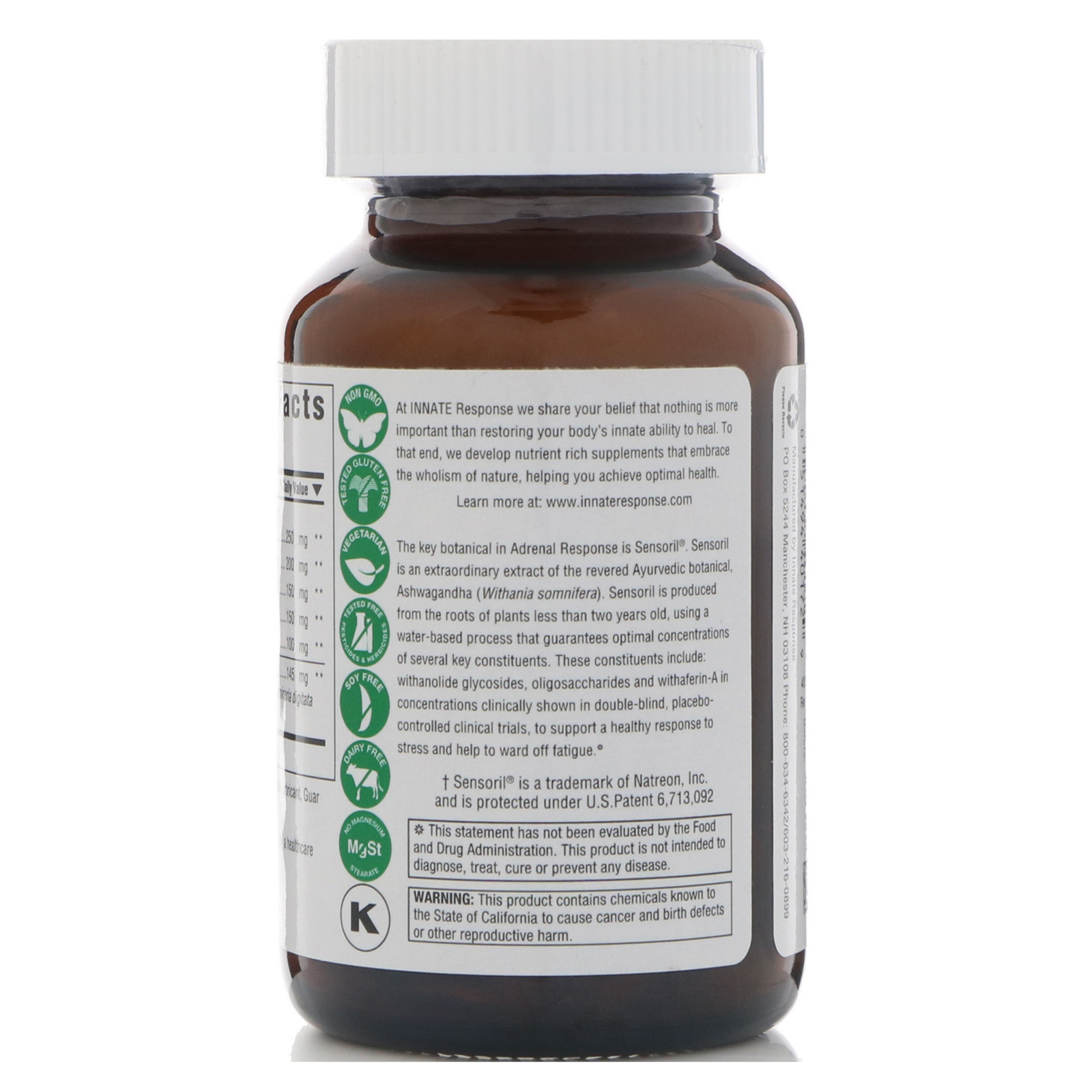 Comprar Innate Response Formulas, Resposta Adrenal, 60 comprimidos - Imagem 3