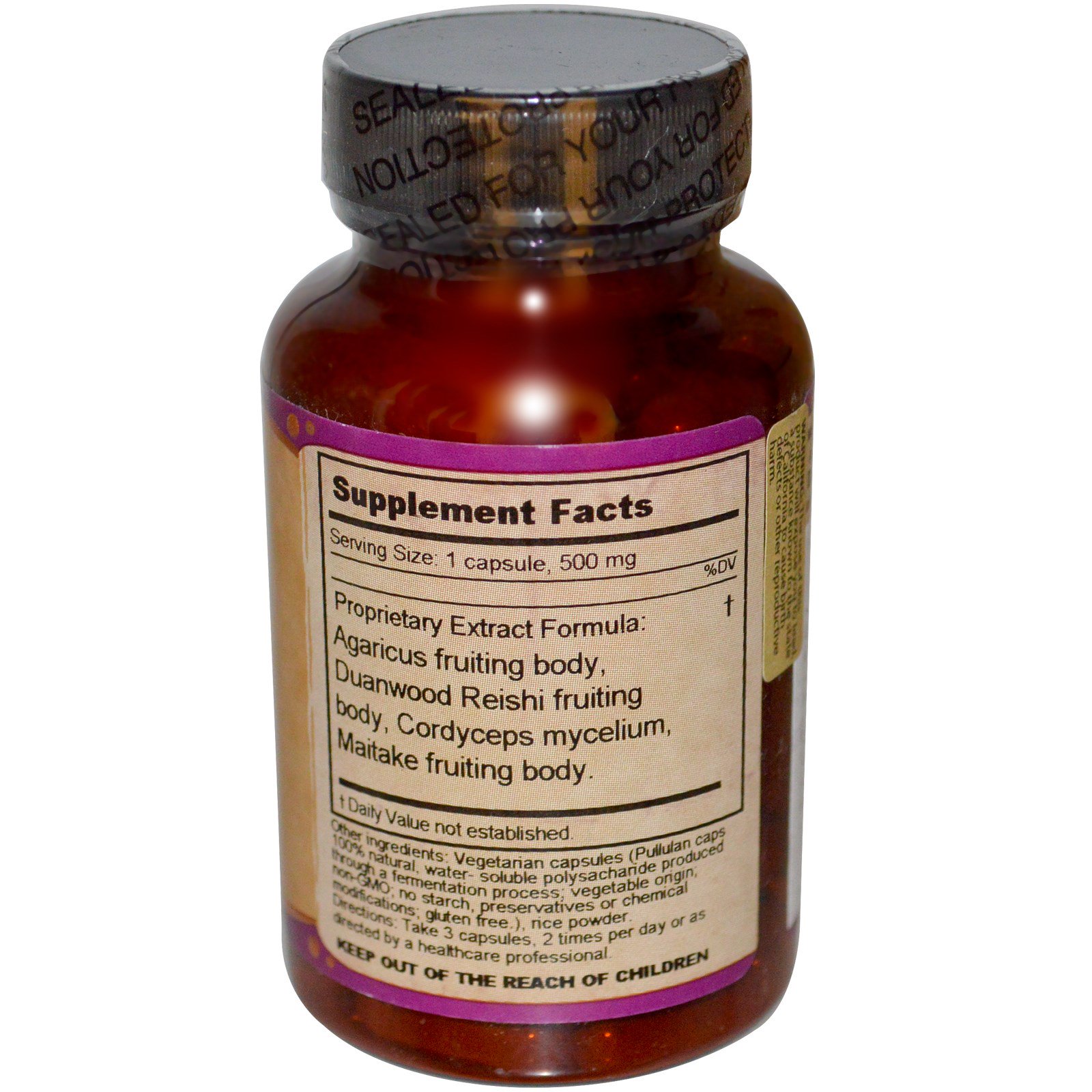 Comprar Dragon Herbs, Four Kings, 500 mg Cada, 100 Cápsulas Vegetais - Imagem 2