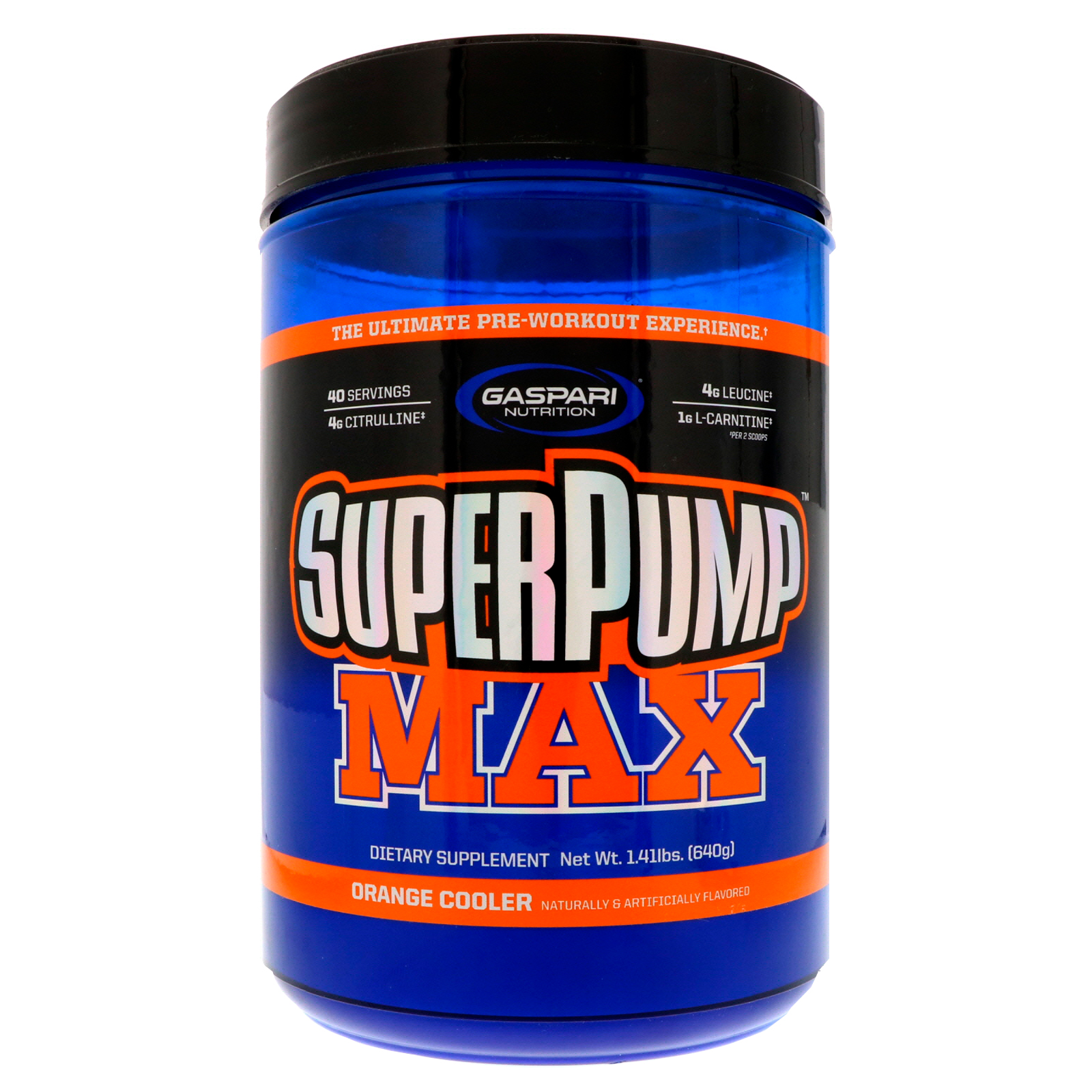 Comprar Gaspari Nutrition, SuperPump Max, Refreshing Orange, 1.41 lbs (640 g)