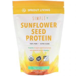 Comprar Sprout Living, Simple Protein, Organic Plant Protein, Sunflower Seed (Unflavored), 1 lb (454 g)