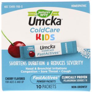 Comprar Nature's Way, Umcka, ColdCare Kids, FastActives, For Ages 6 and Up, Cherry Flavored, , 10 Powder Packets