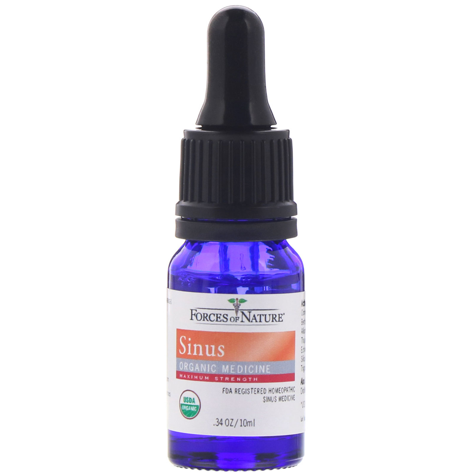 Comprar Forces of Nature, Sinus, Organic Medicine, ImmuneDrops, Maximum Strength, .34 oz (10 ml) - Imagem 3