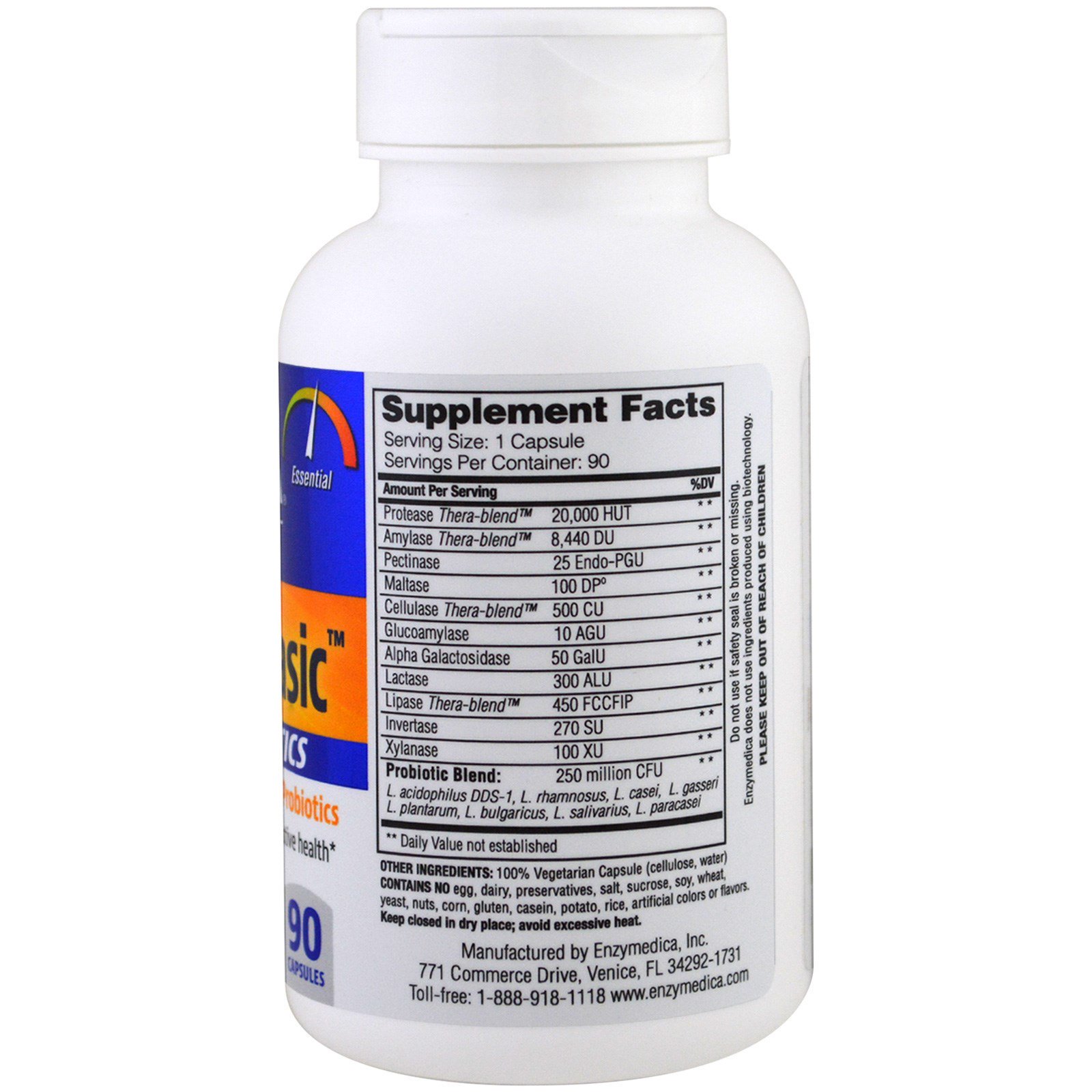 Comprar Enzymedica, Digest Basic + Probiotics, 90 Cápsulas - Imagem 2