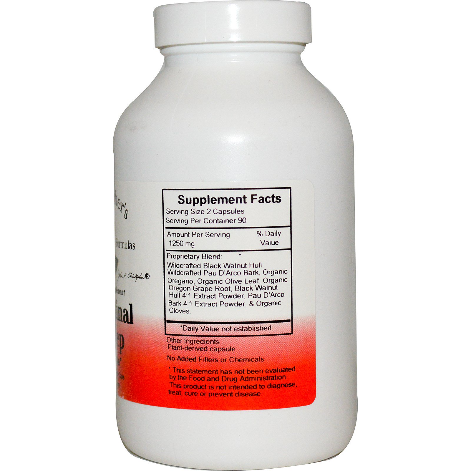 Comprar Christopher's Original Formulas, Intestinal Sweep Formula, 625 mg, 180 Vegetarian Caps - Imagem 2