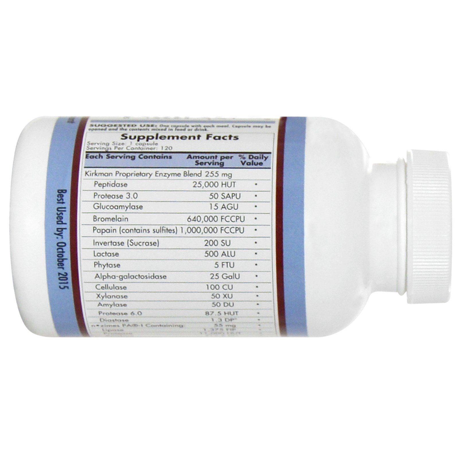 Comprar Kirkman Labs, Enzimas Completas/DPP-IV, 120 Cápsulas - Imagem 2