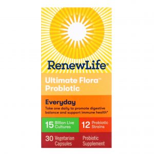 Comprar Renew Life, Everyday, Ultimate Flora Probiotic, 15 Billion Live Cultures, 30 Vegetable Capsules