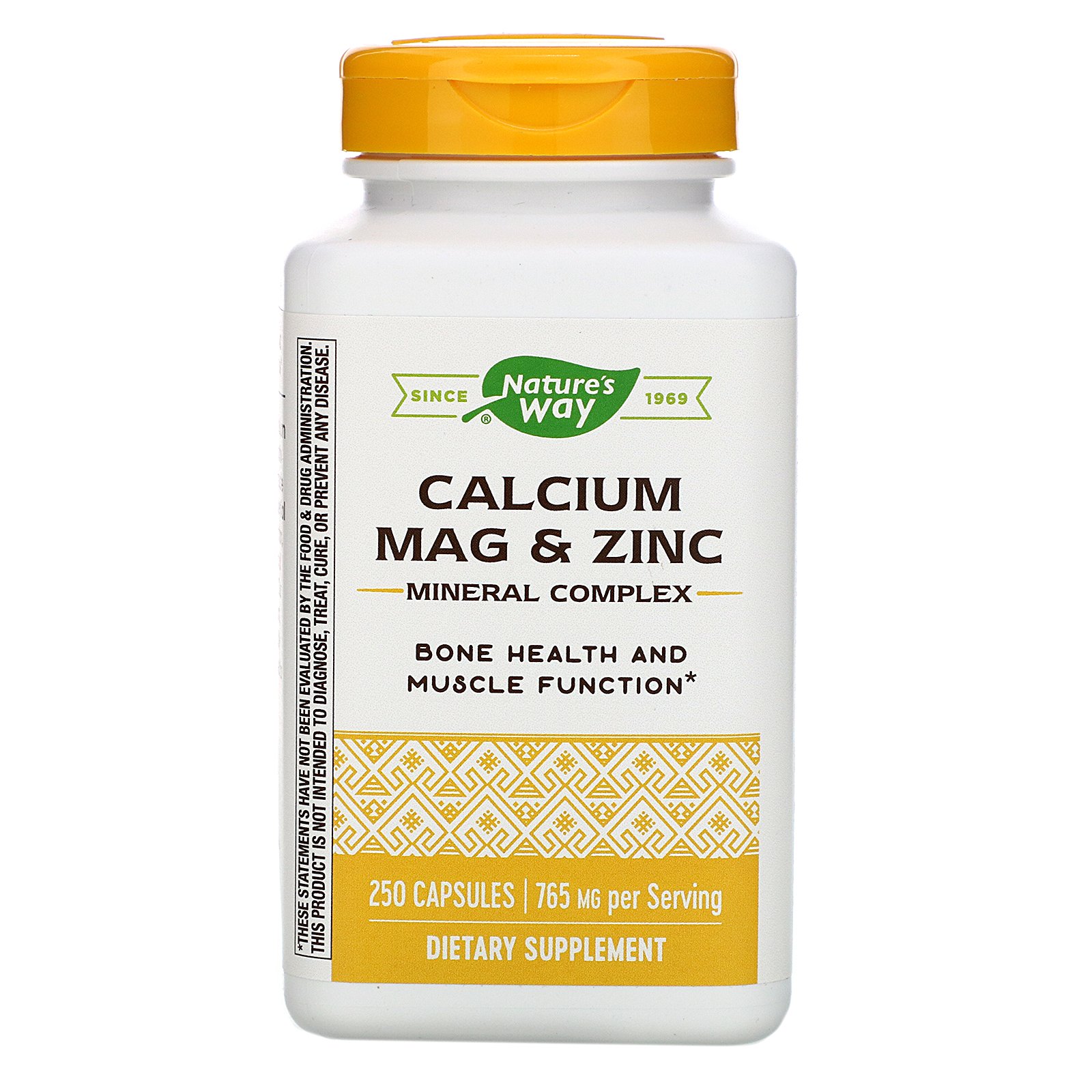 Comprar Nature's Way, Calcium, Mag & Zinc, Mineral Complex, 765 mg, 250 Capsules