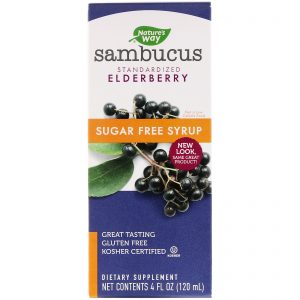 Comprar Nature's Way, Sambucus, Sabugueiro Padronizado, Xarope Sem Açúcar, 120 ml (4 fl oz)