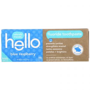 Comprar Hello, Crianças, Creme Dental com Flúor, Framboesa Azul, 119 g (4,2 oz)